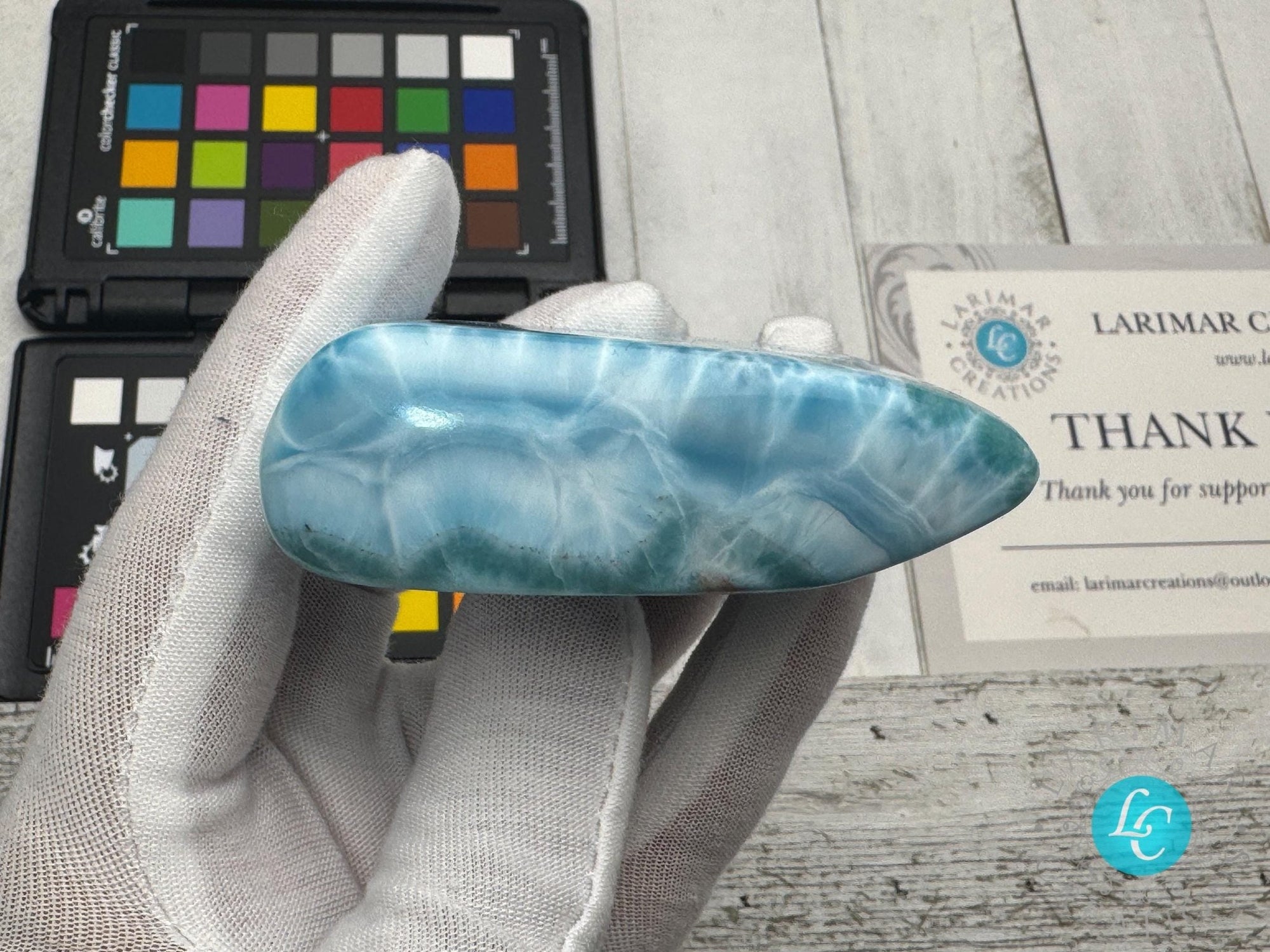 Larimar Cabochon Large Specimen Collector&#39;s rare. - Larimar Creations