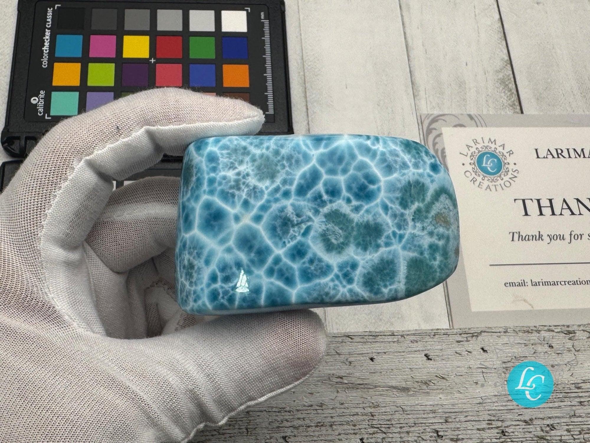 Larimar Cabochon Large Specimen Collector&#39;s rare. - Larimar Creations