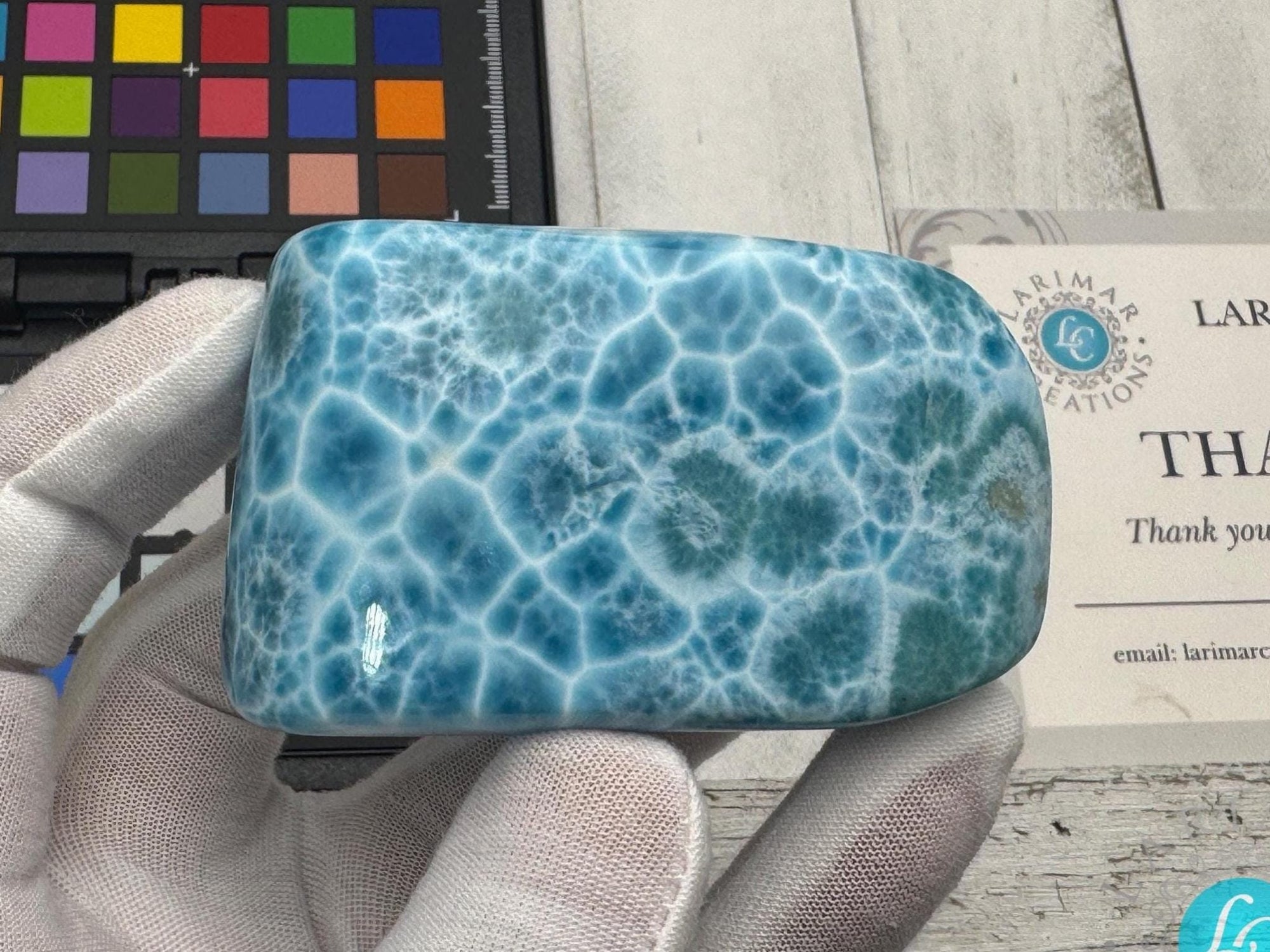 Larimar Cabochon Large Specimen Collector&#39;s rare. - Larimar Creations