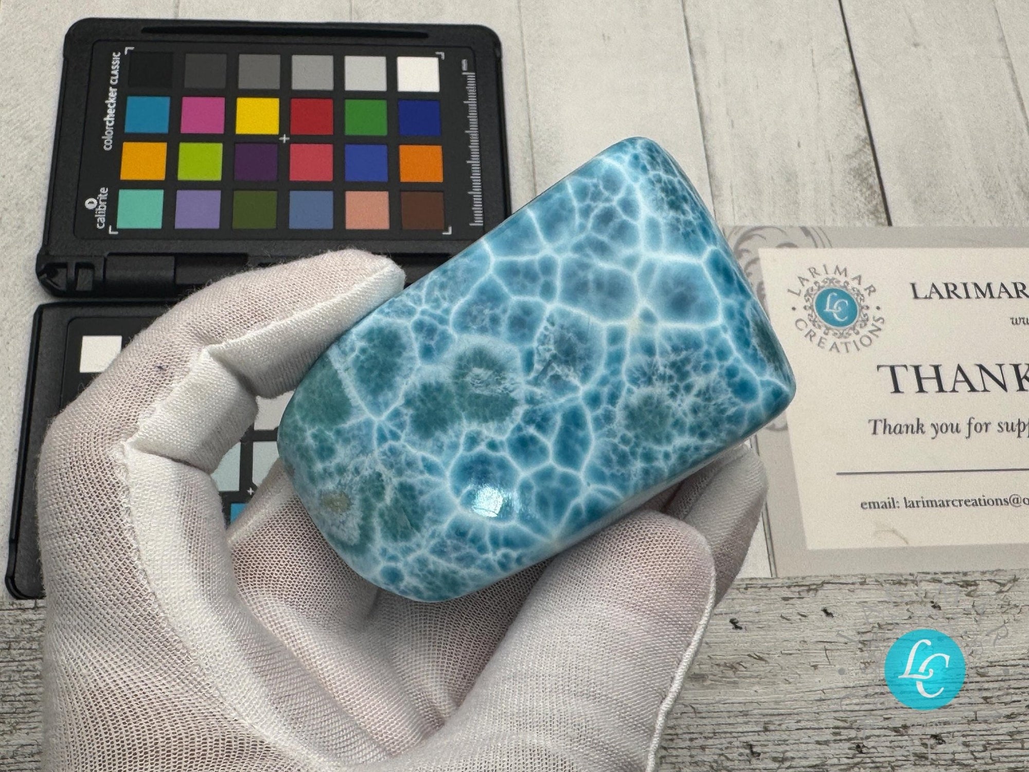 Larimar Cabochon Large Specimen Collector&#39;s rare. - Larimar Creations