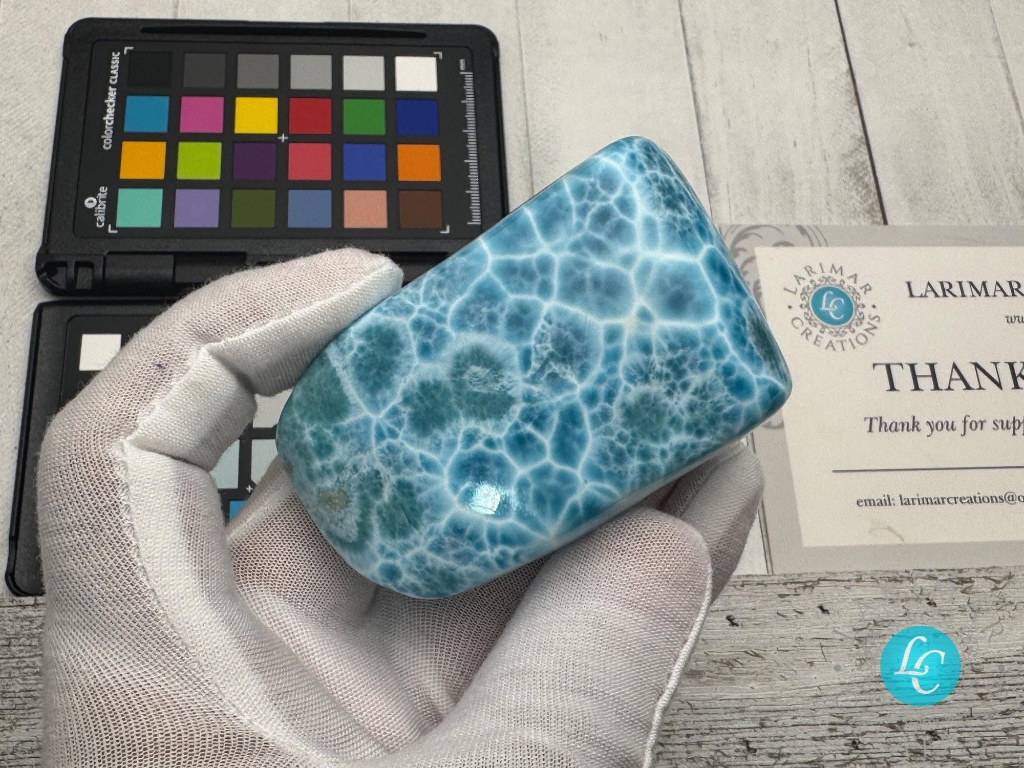 Larimar Cabochon Large Specimen Collector&#39;s rare. - Larimar Creations