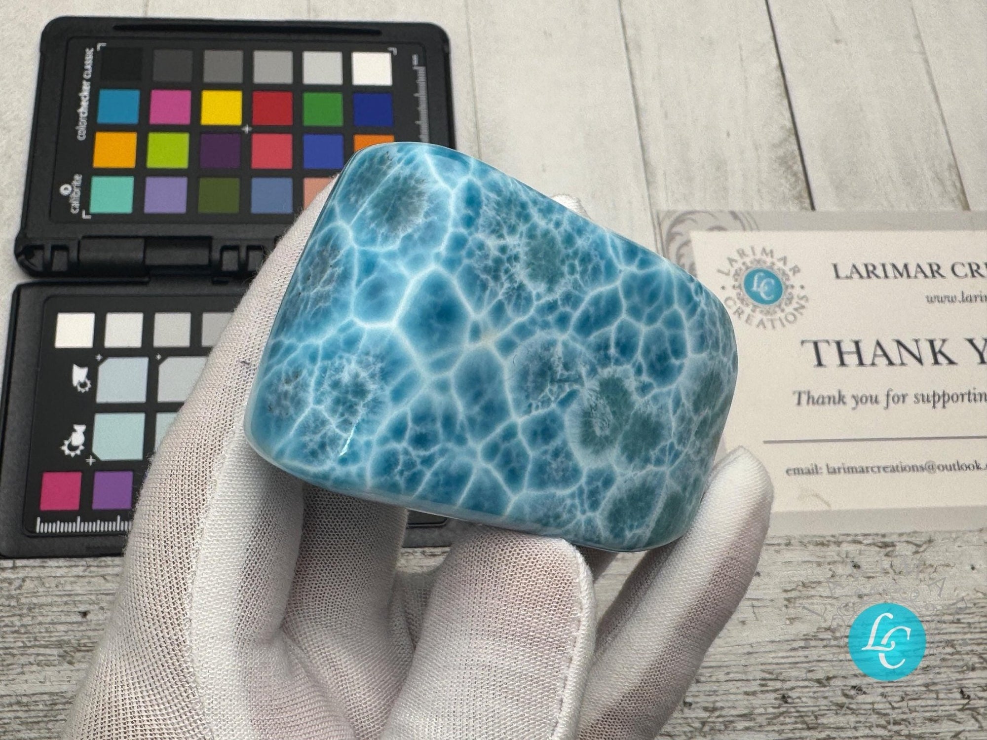 Larimar Cabochon Large Specimen Collector&#39;s rare. - Larimar Creations