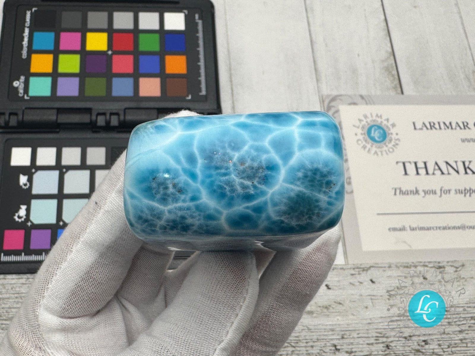 Larimar Cabochon Large Specimen Collector's rare. - Larimar Creations