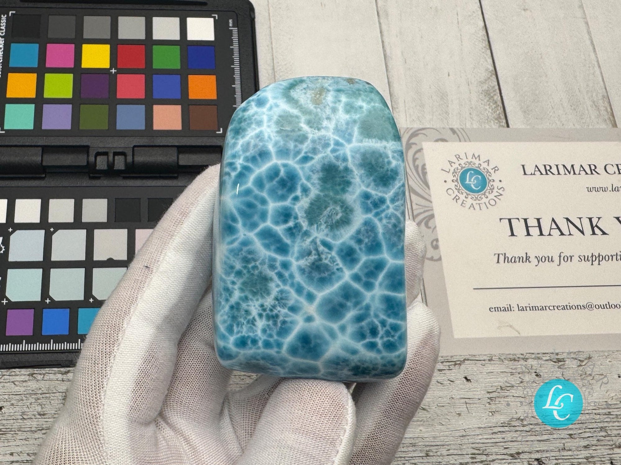 Larimar Cabochon Large Specimen Collector&#39;s rare. - Larimar Creations