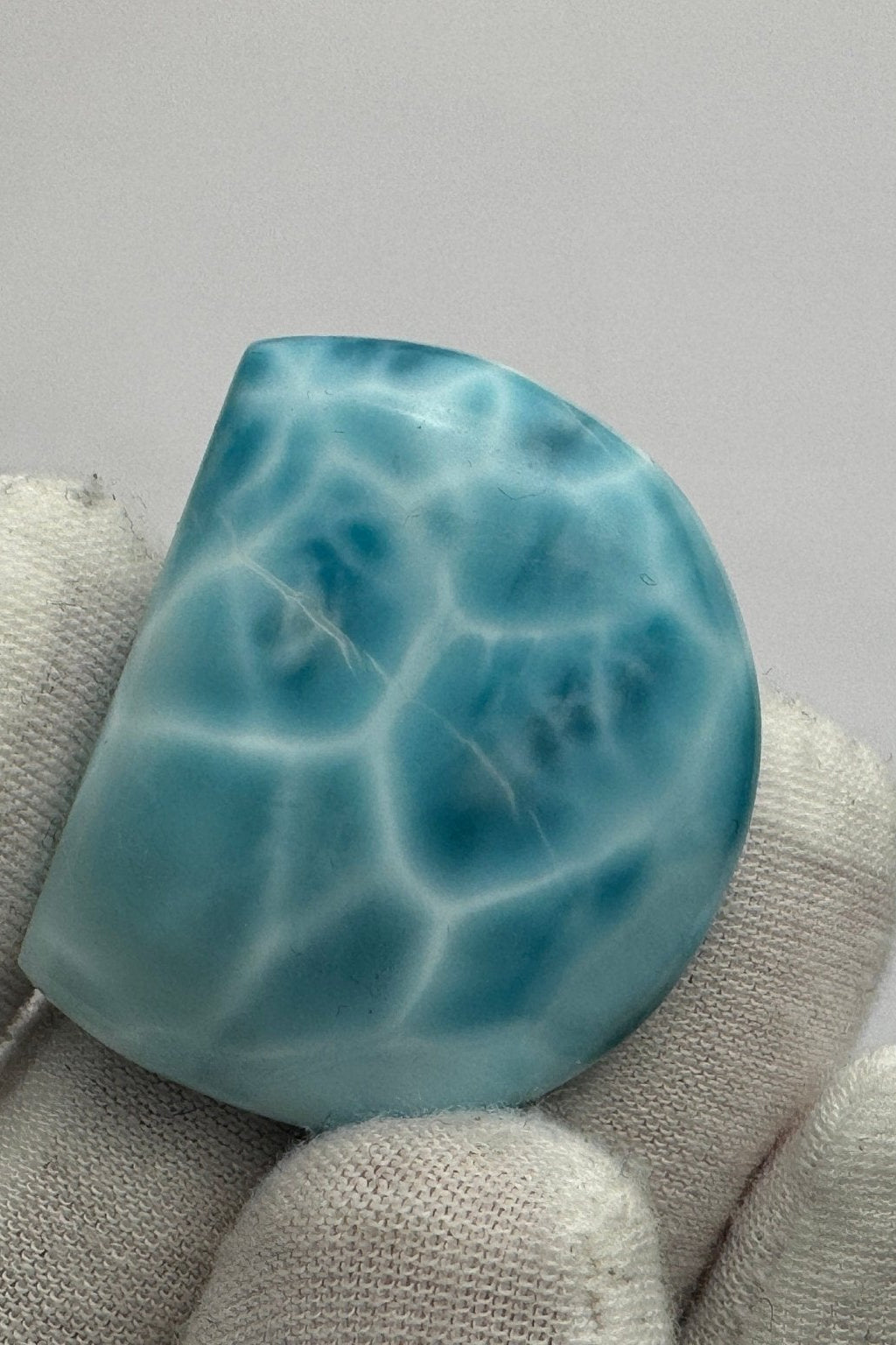 Larimar Cabochon Oval, larimar palm stone, QTY. 2 Oval-shaped polished Larimar turtleback, larimar high-quality AAAA cabochon