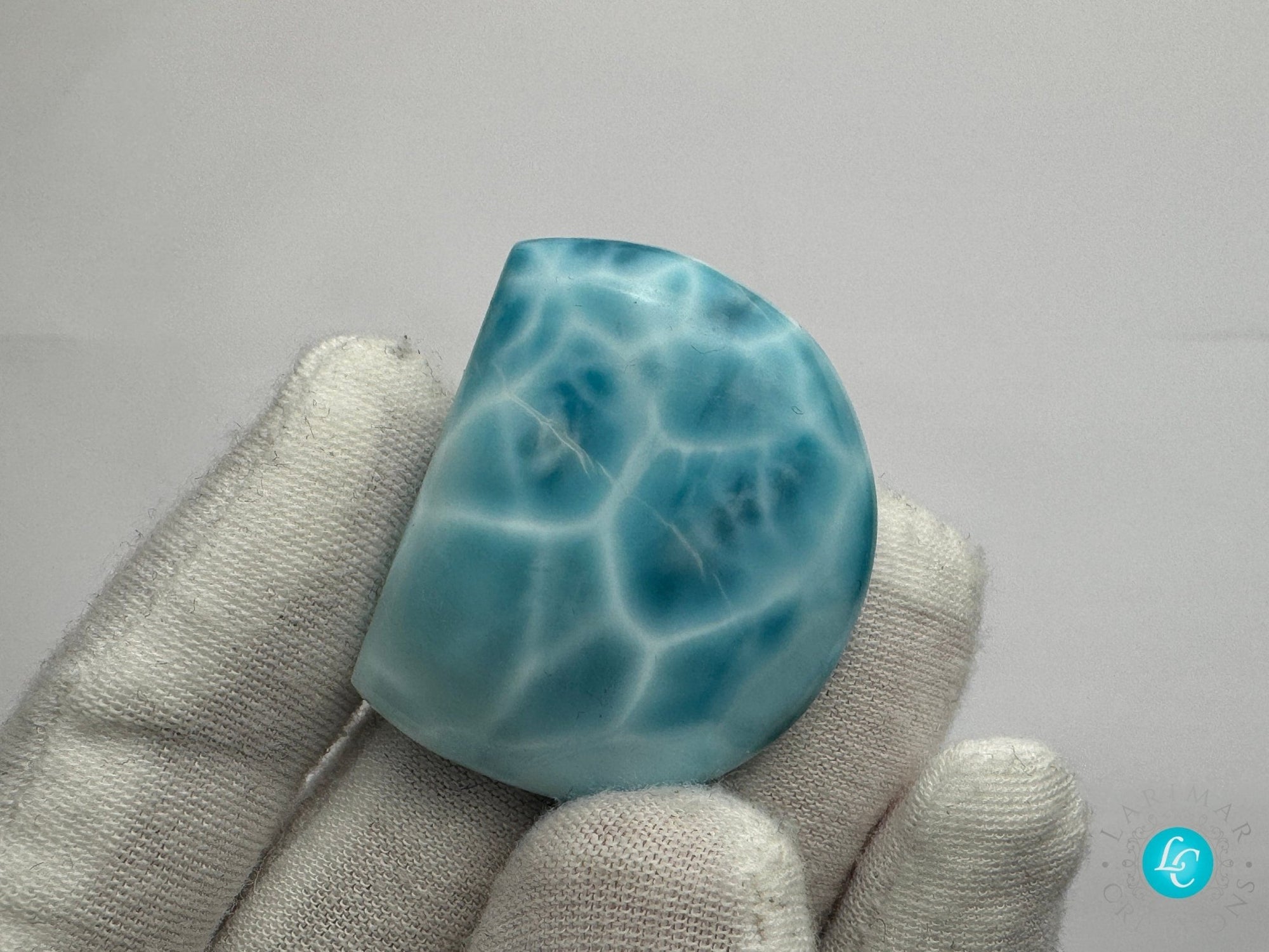 Larimar Cabochon Oval, larimar palm stone, QTY. 2 Oval-shaped polished Larimar turtleback, larimar high-quality AAAA cabochon