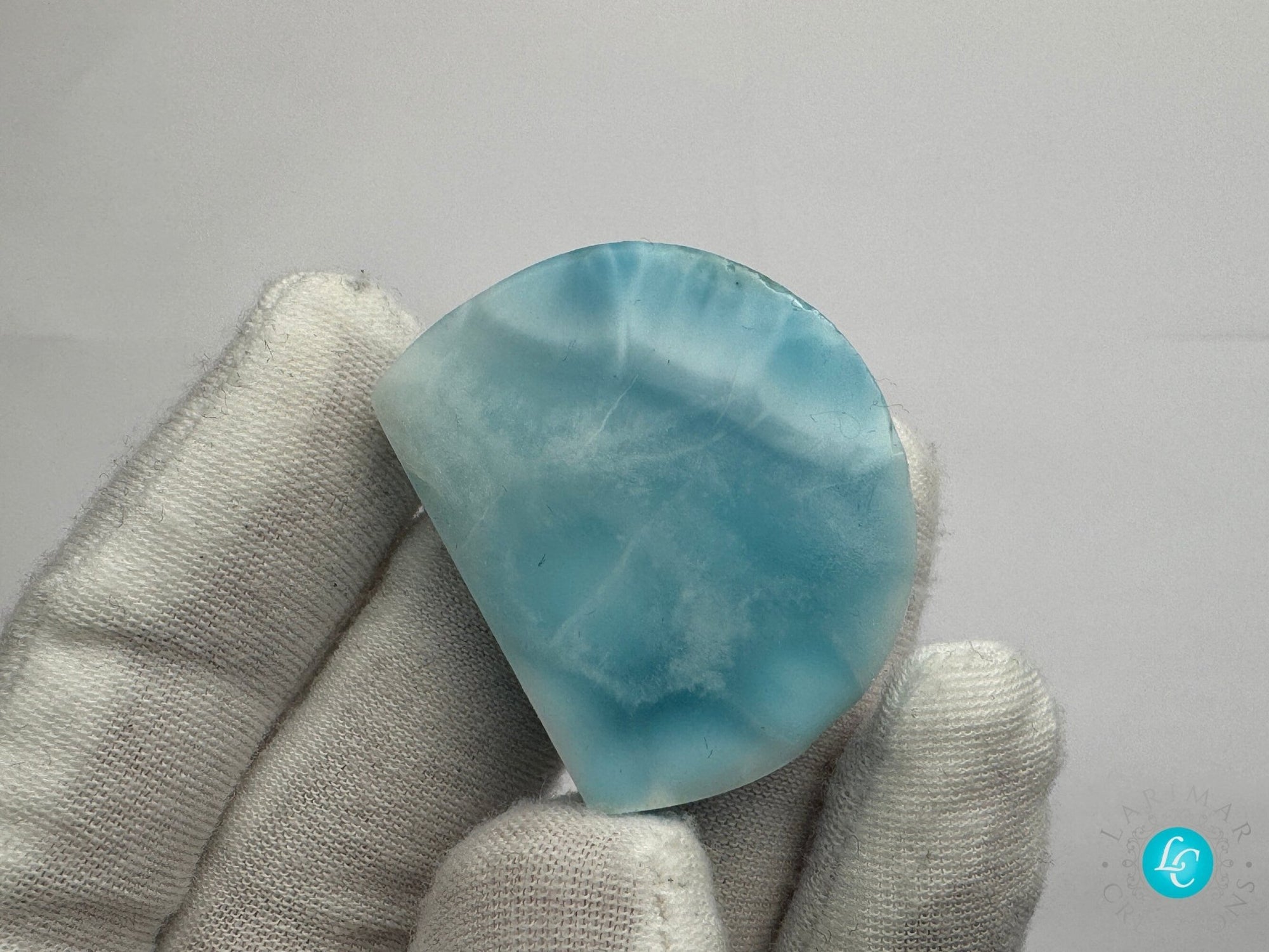 Larimar Cabochon Oval, larimar palm stone, QTY. 2 Oval-shaped polished Larimar turtleback, larimar high-quality AAAA cabochon