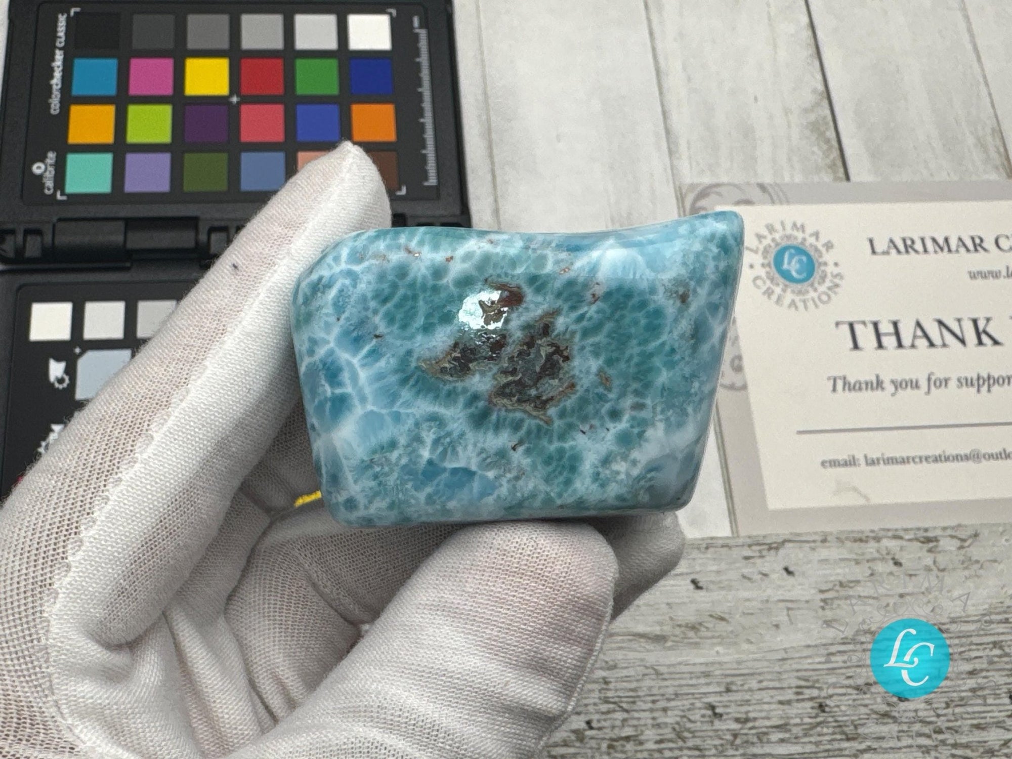 Larimar Cabochon small Collector&#39;s - Larimar Creations