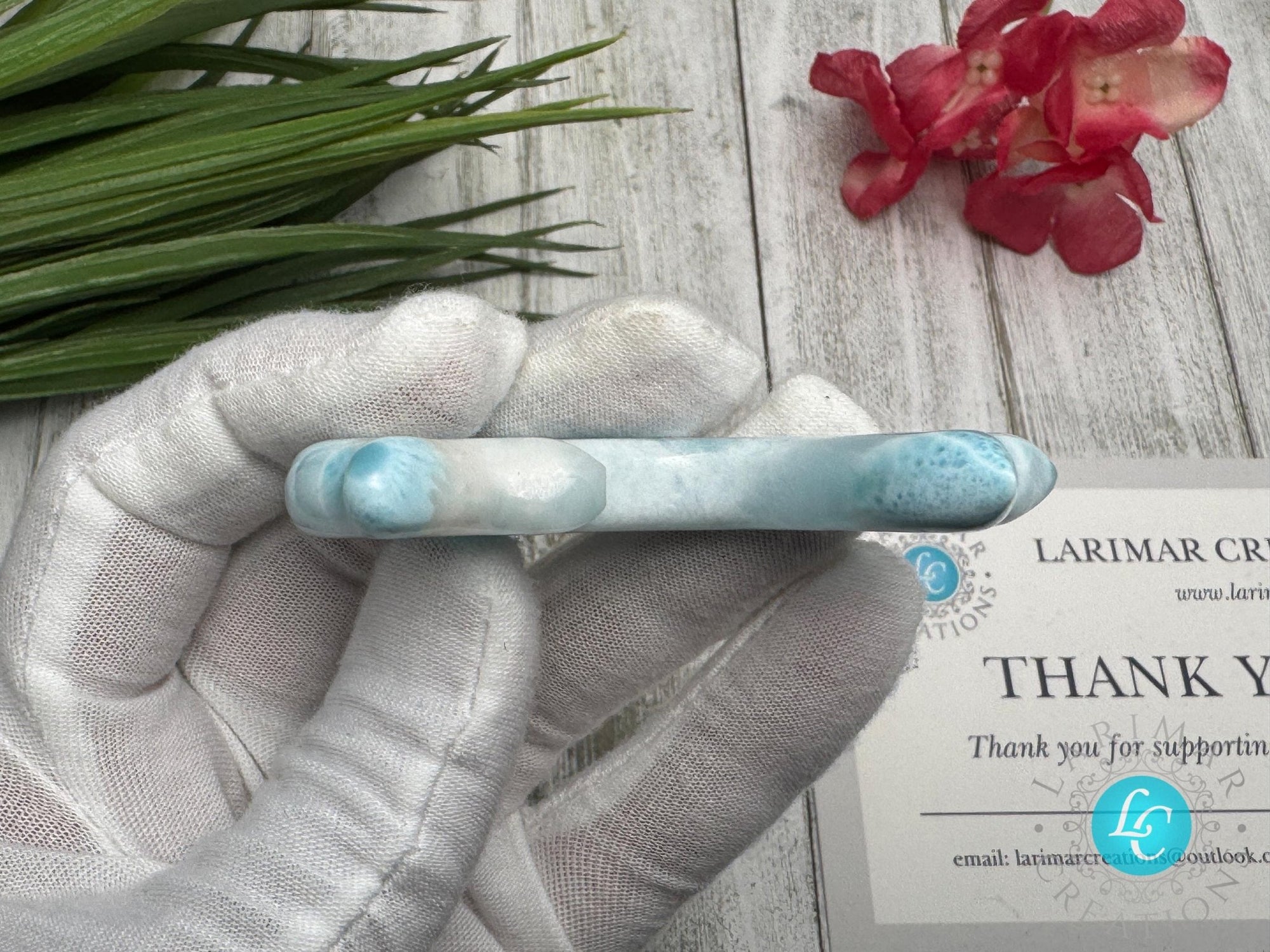 Larimar Dolphin Carving - Larimar Creations