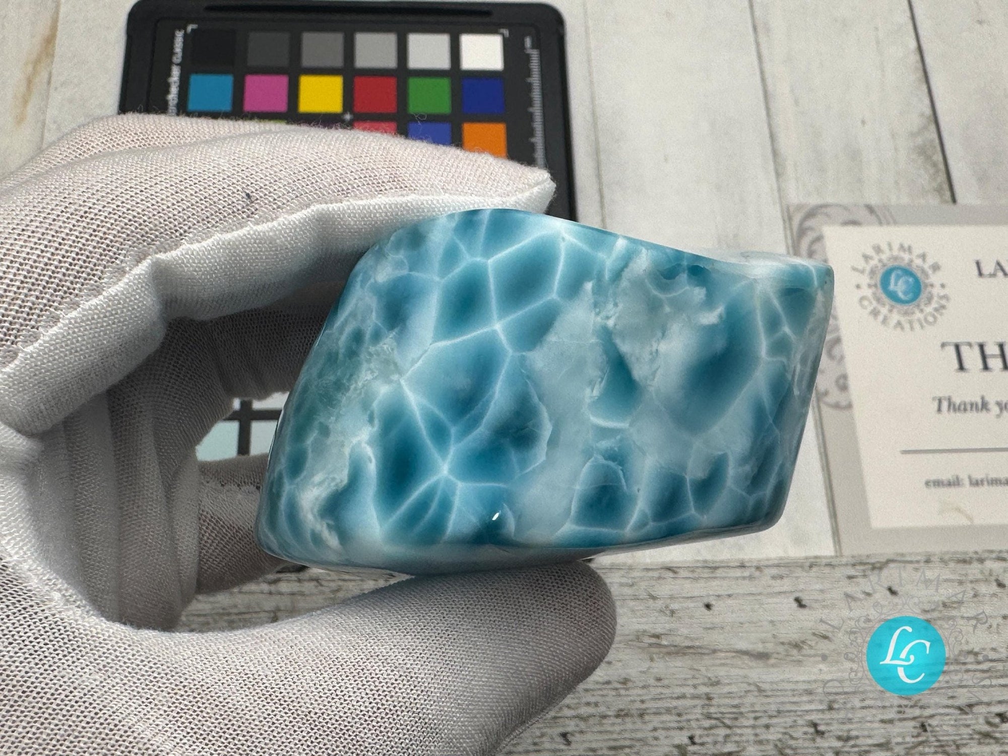 Larimar freeform Cabochon Collector&#39;s high quality - Larimar Creations