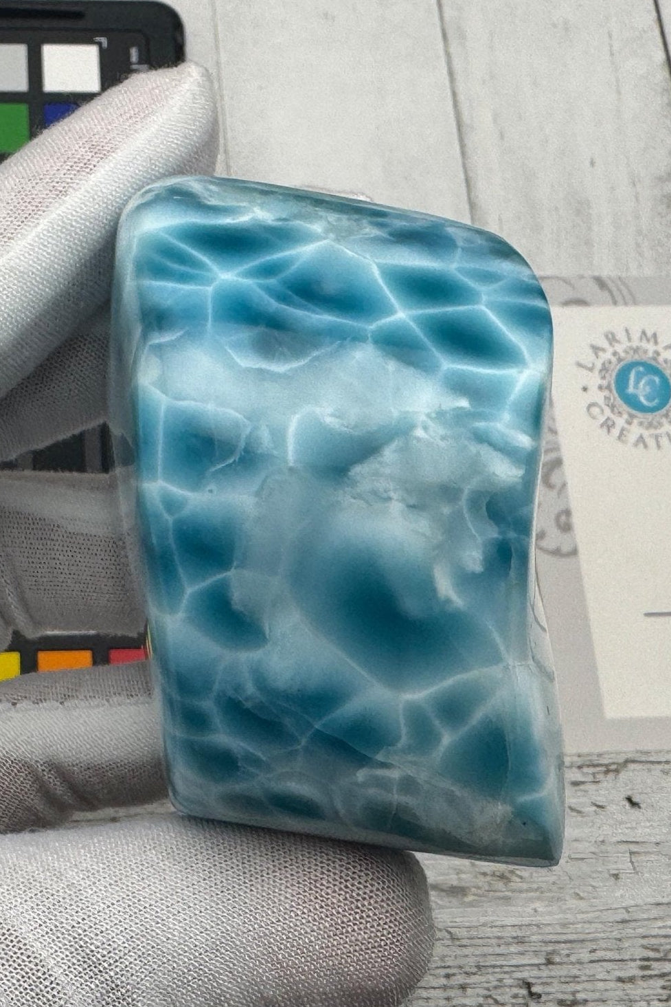 Larimar freeform Cabochon Collector's high quality - Larimar Creations