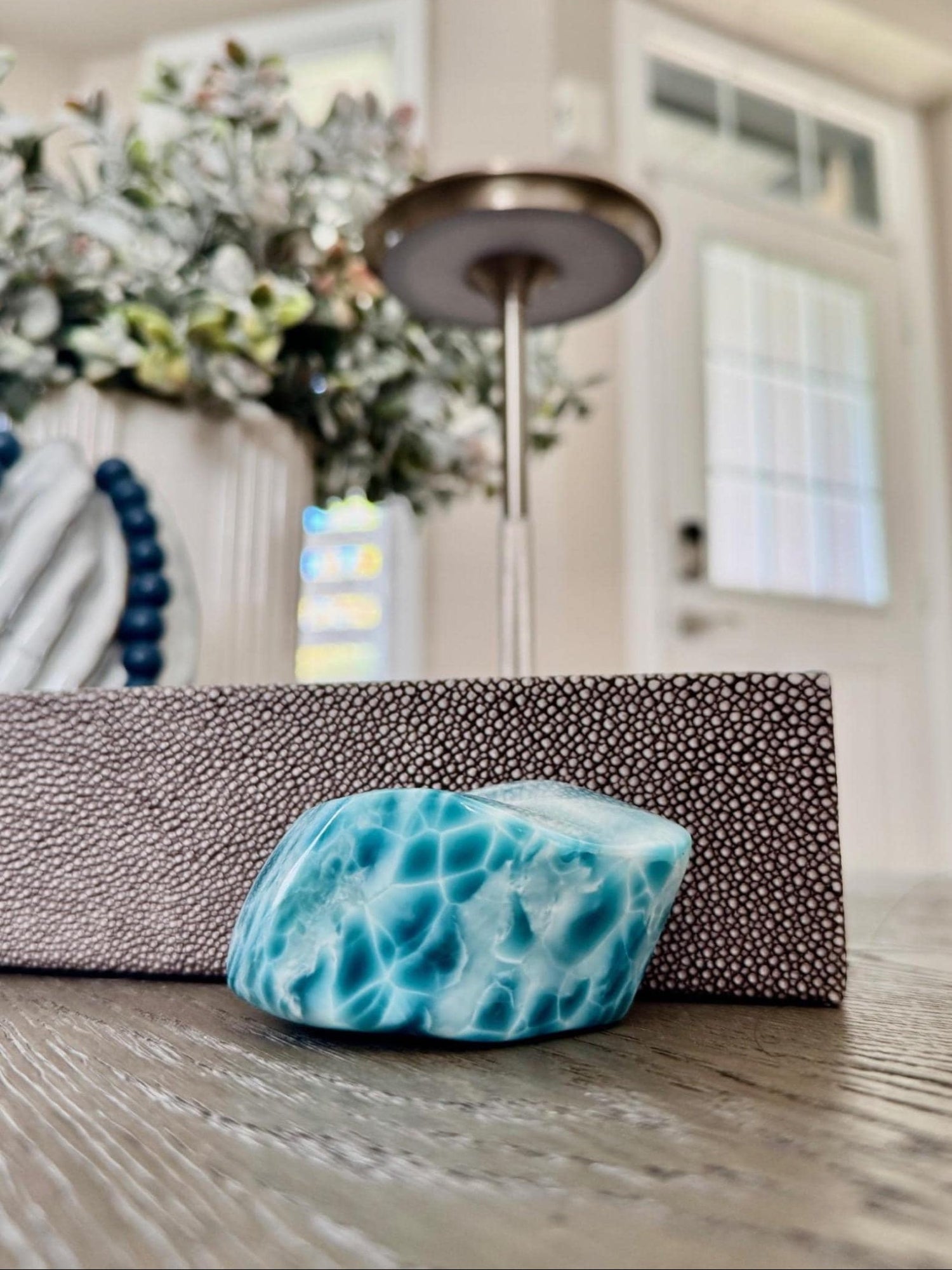 Larimar freeform Cabochon Collector's high quality - Larimar Creations