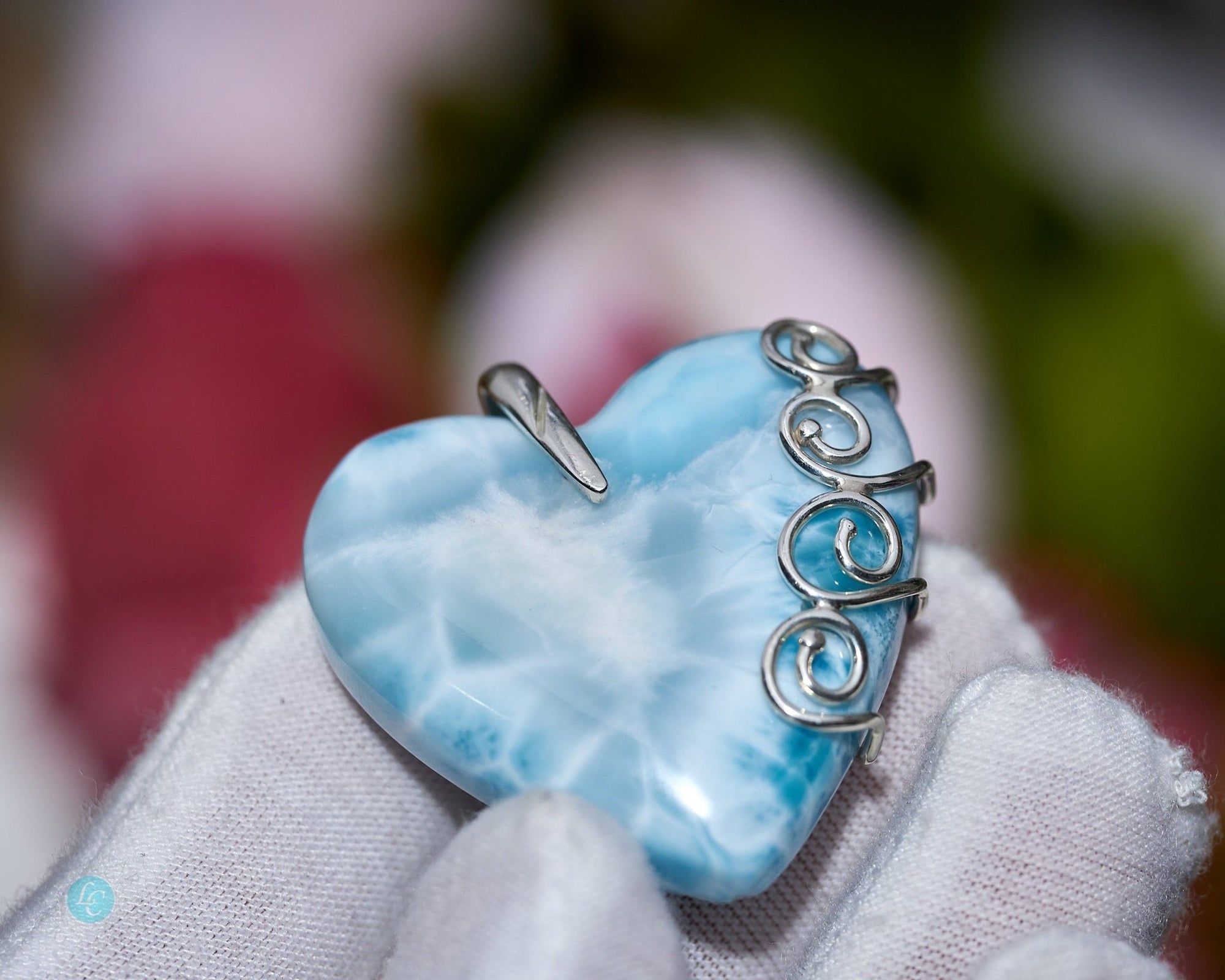 Larimar heart Necklace | Sterling SIlver 925 - Larimar Creations
