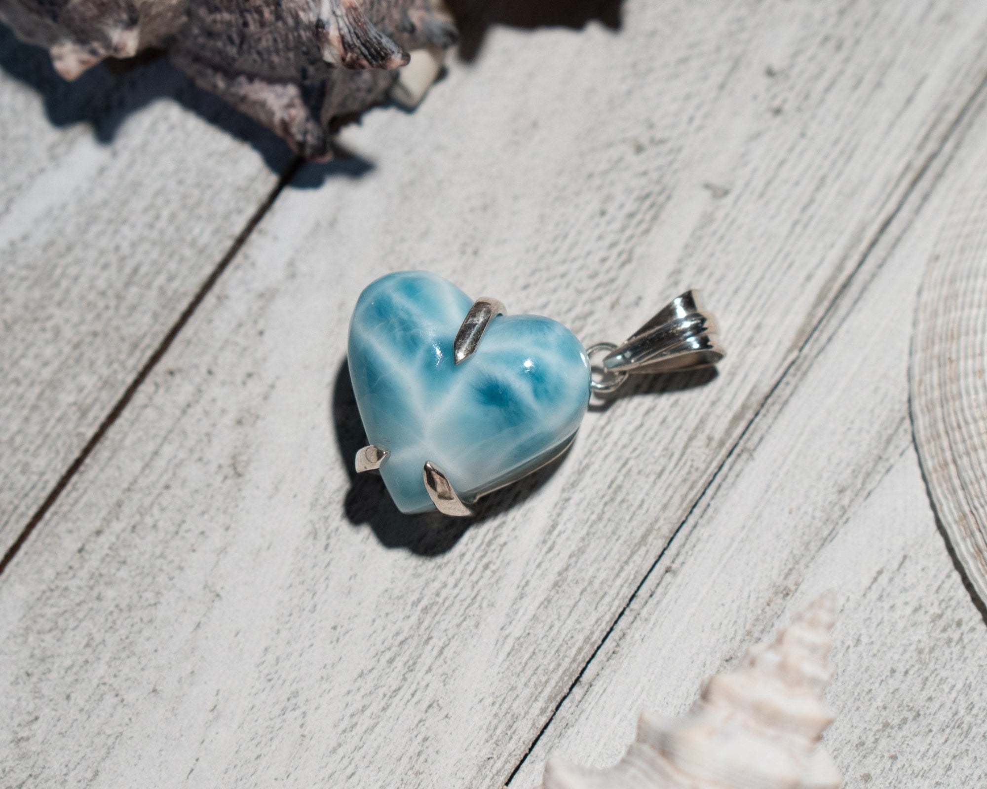 Larimar Heart Pendant - Larimar Creations