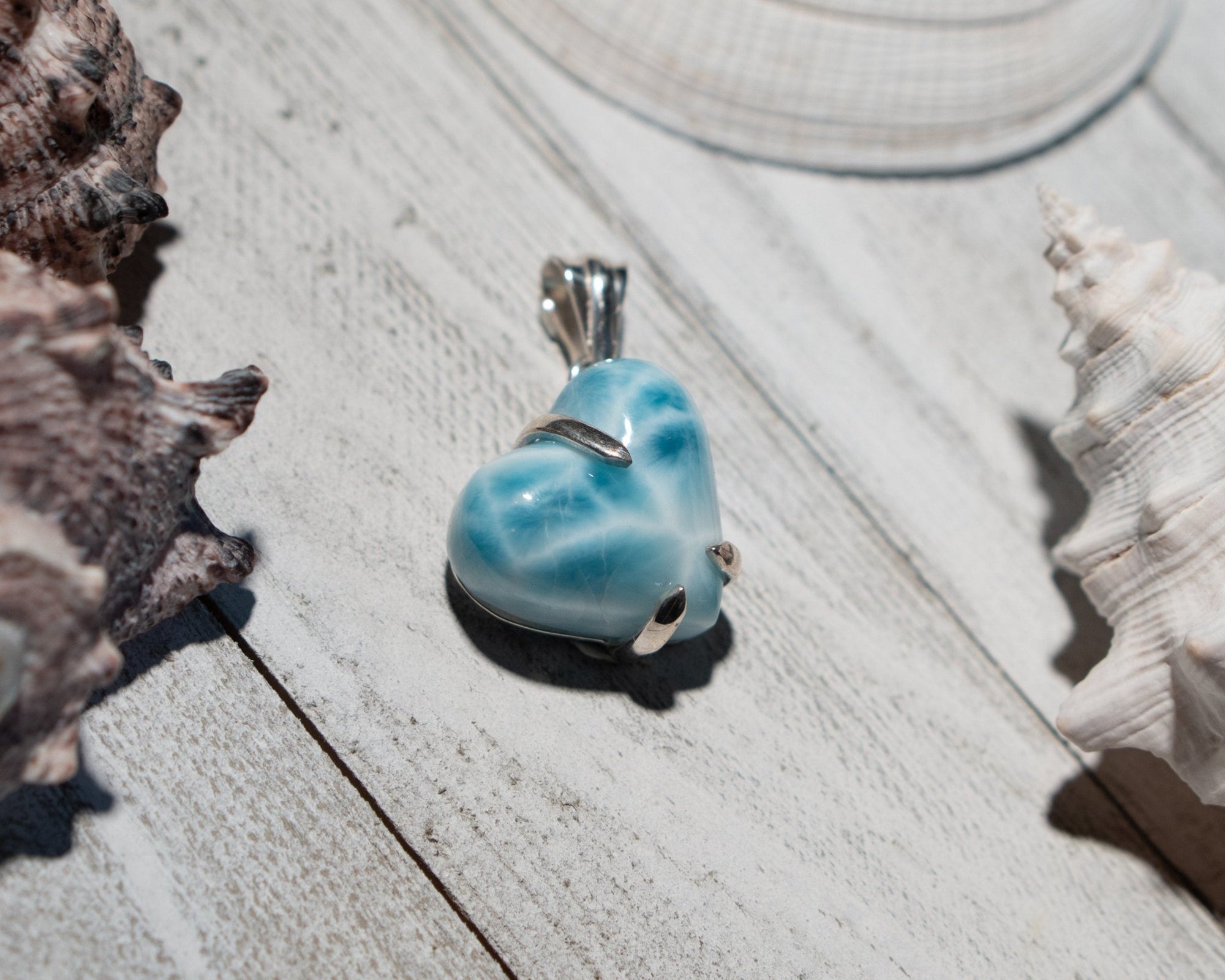 Larimar Heart Pendant - Larimar Creations