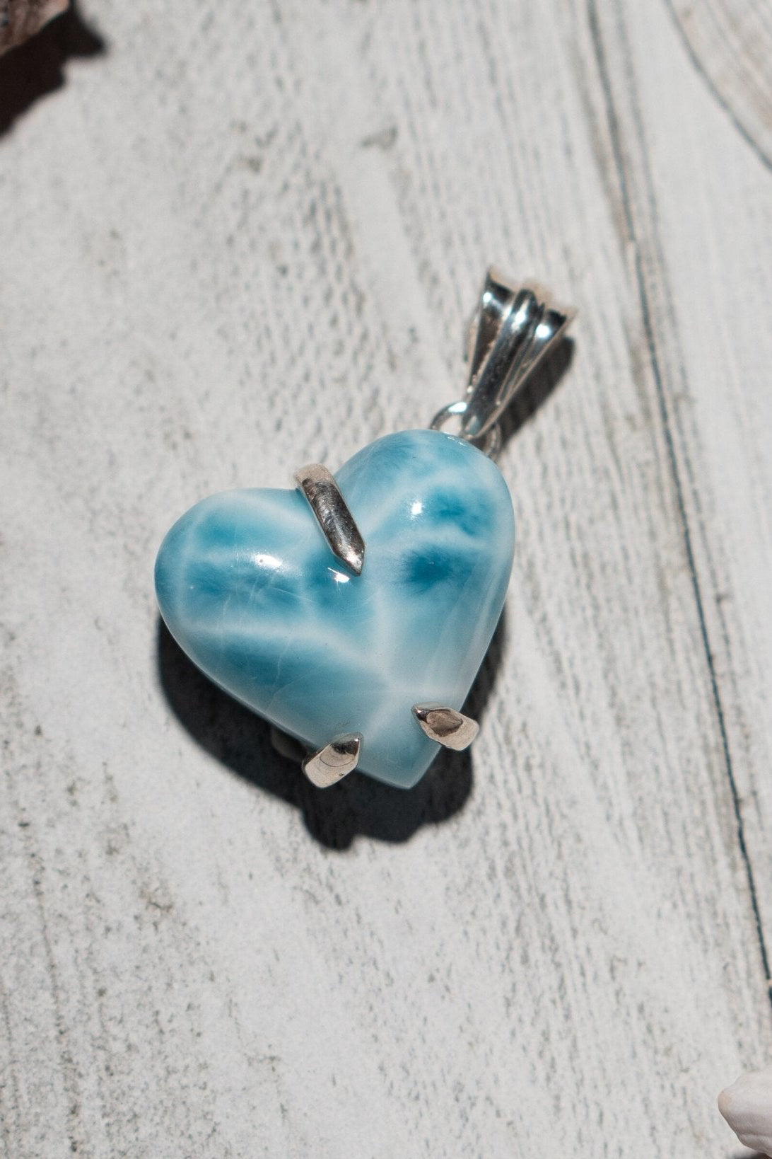 Larimar Heart Pendant - Larimar Creations