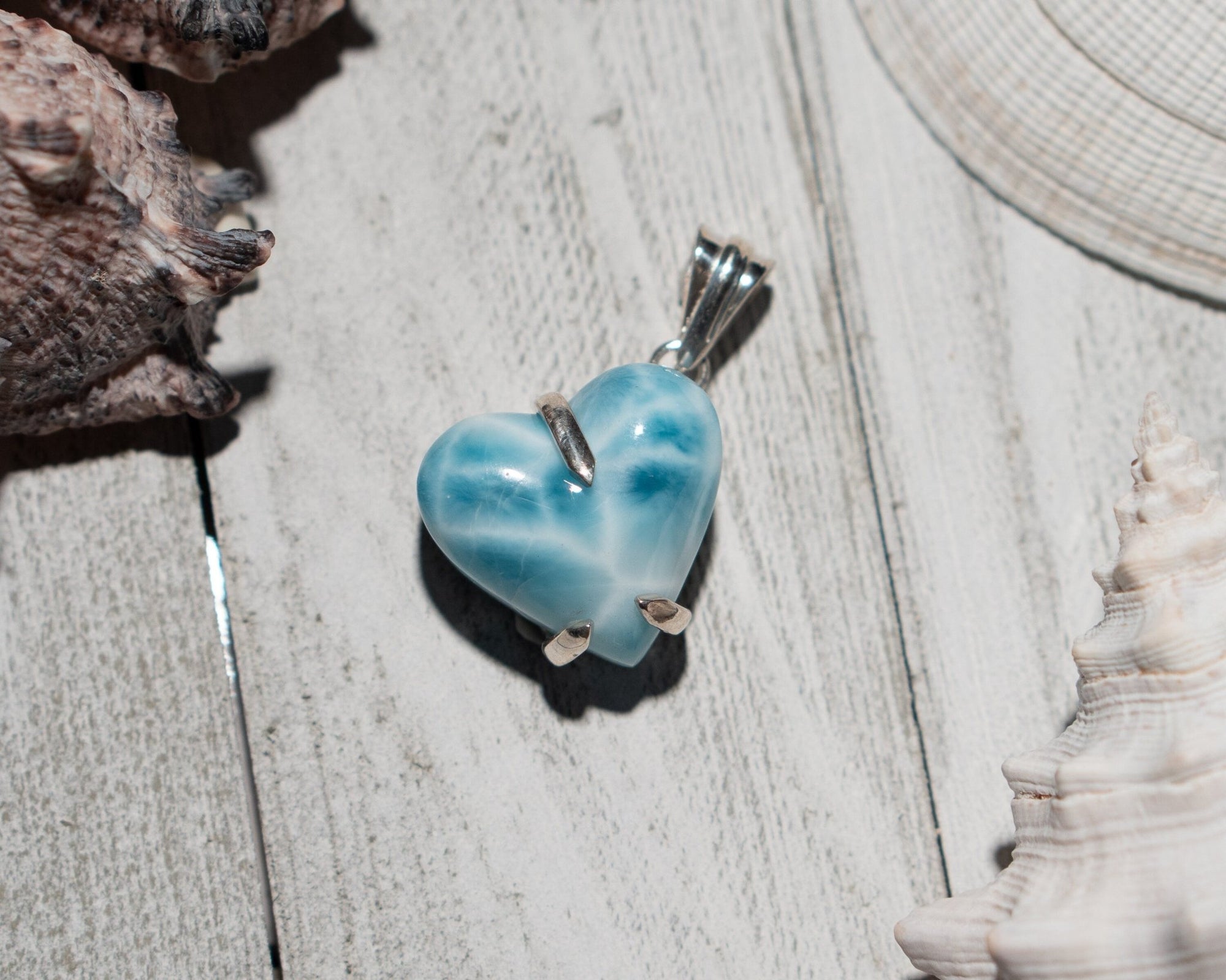 Larimar Heart Pendant - Larimar Creations