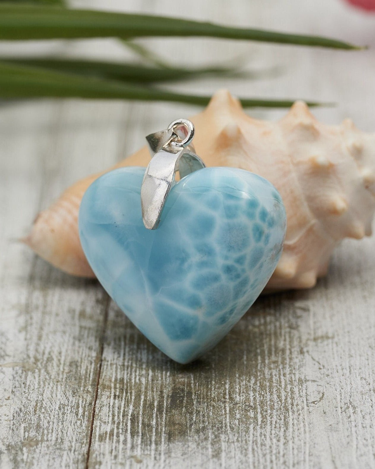 Larimar Heart pendant 925 Sterling Silver Larimar Creations