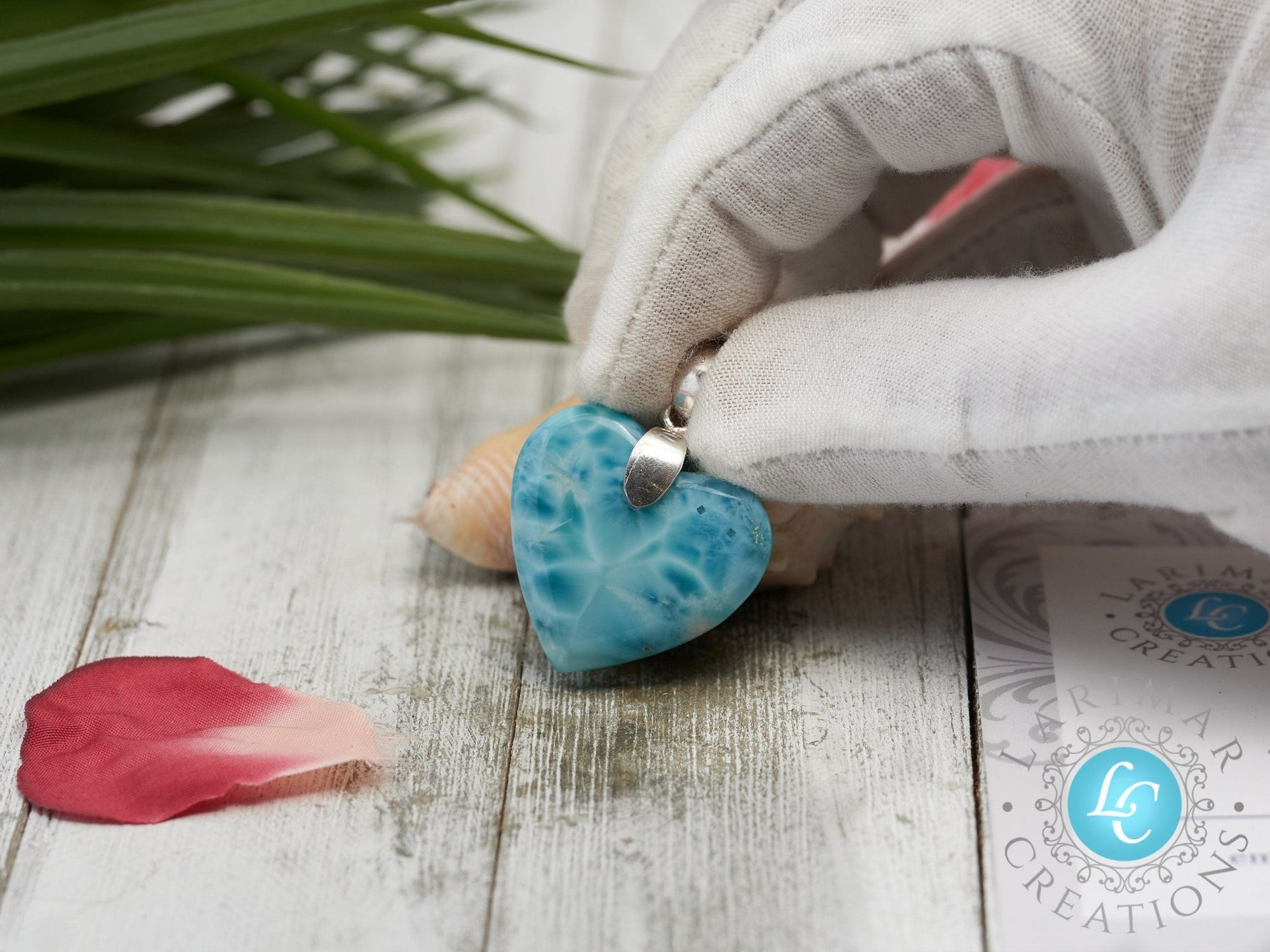 Larimar Heart Pendant AAA - Larimar Creations