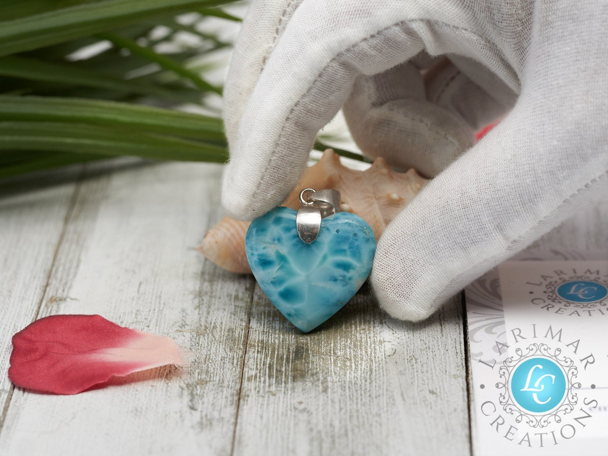 Larimar Heart Pendant AAA - Larimar Creations