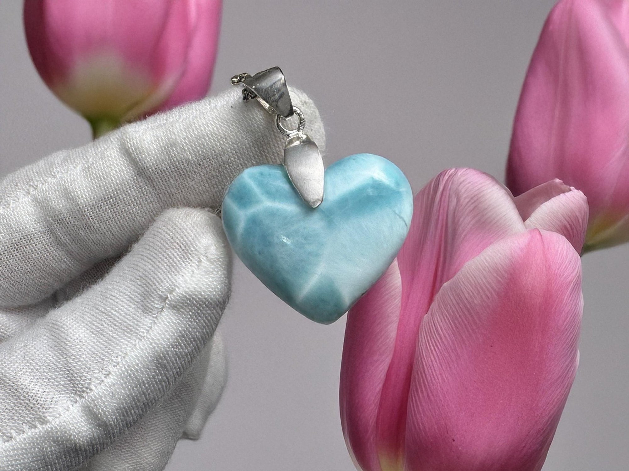 Larimar Heart Pendant | Sterling Silver - Larimar Creations