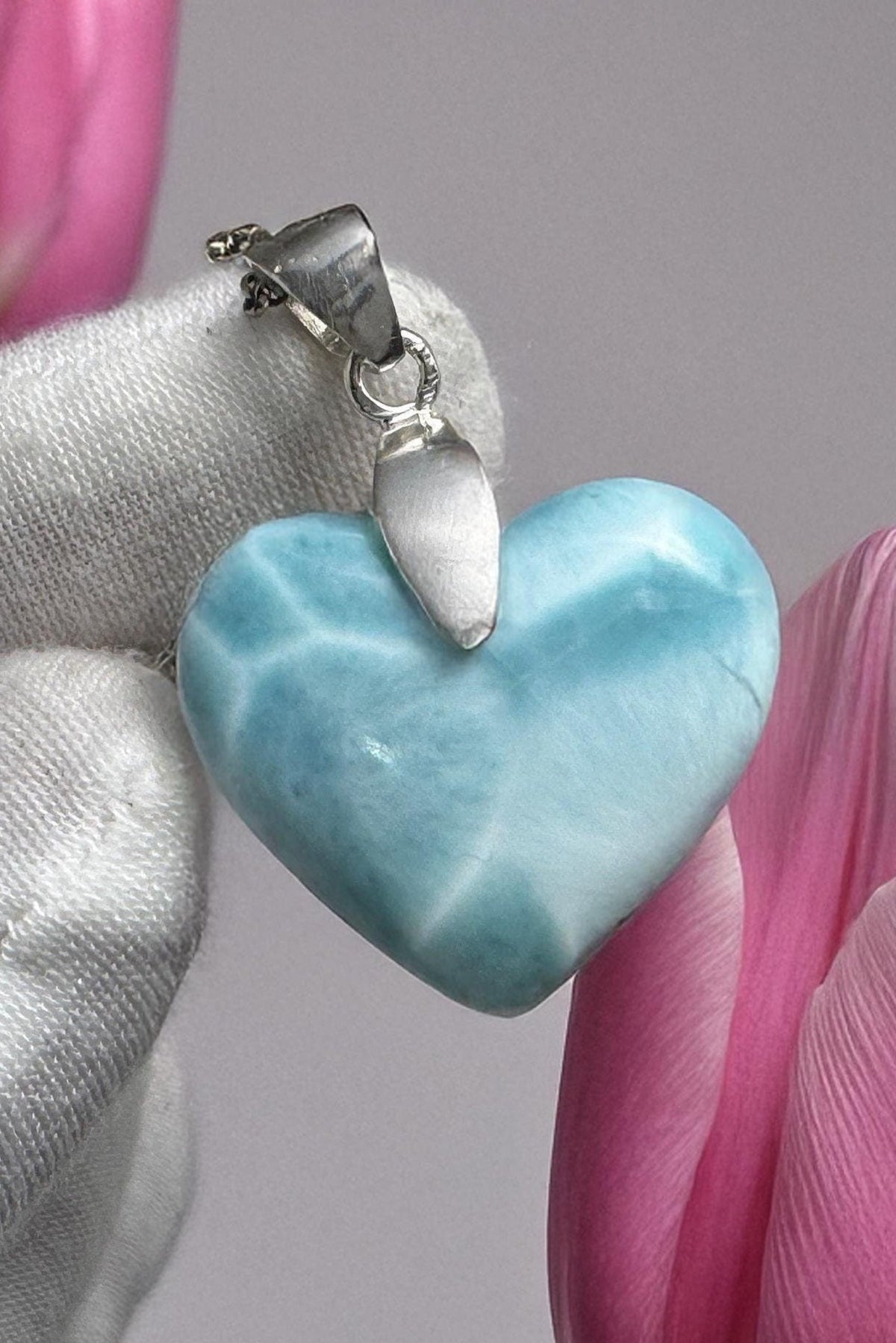 Larimar Heart Pendant | Sterling Silver - Larimar Creations