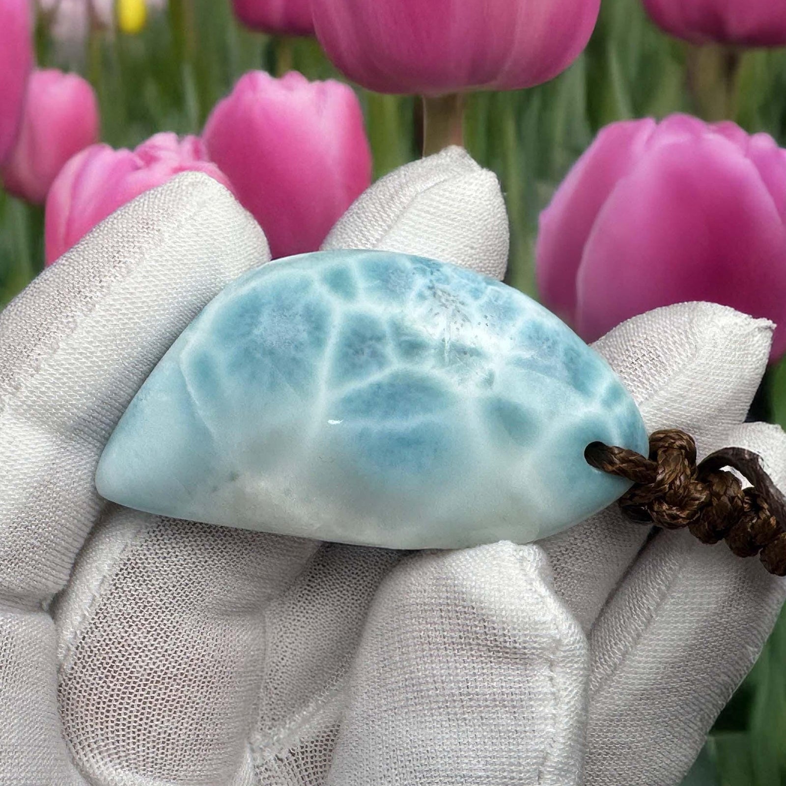 Natural Larimar palm stone Heart shape Cabochon all sides polished Larimar turtleback, larimar high quality AAA cabochon