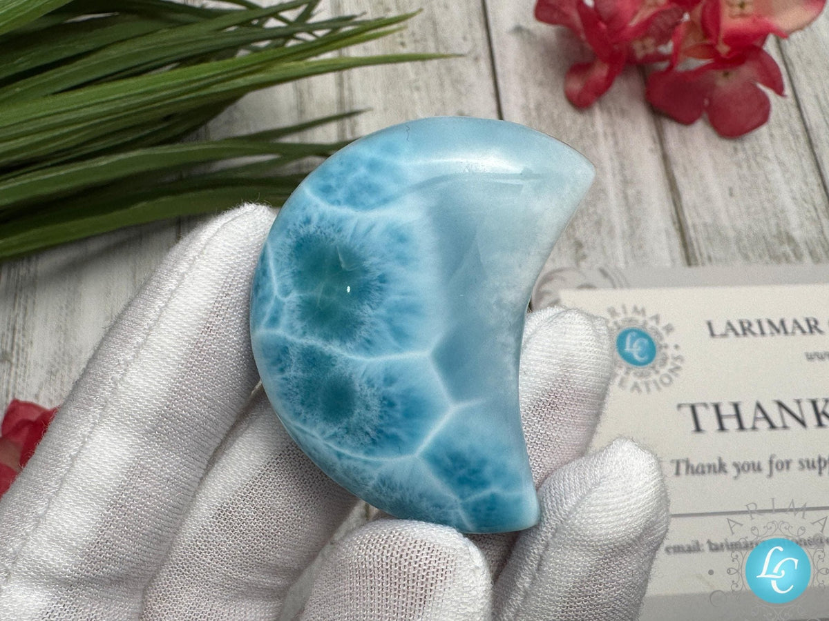 Large Larimar Moonstone Cabochon - Larimar Creations