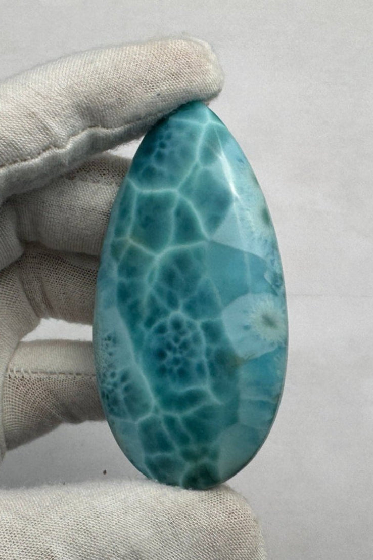 Larimar Palm Stone Cabochon - Larimar Creations