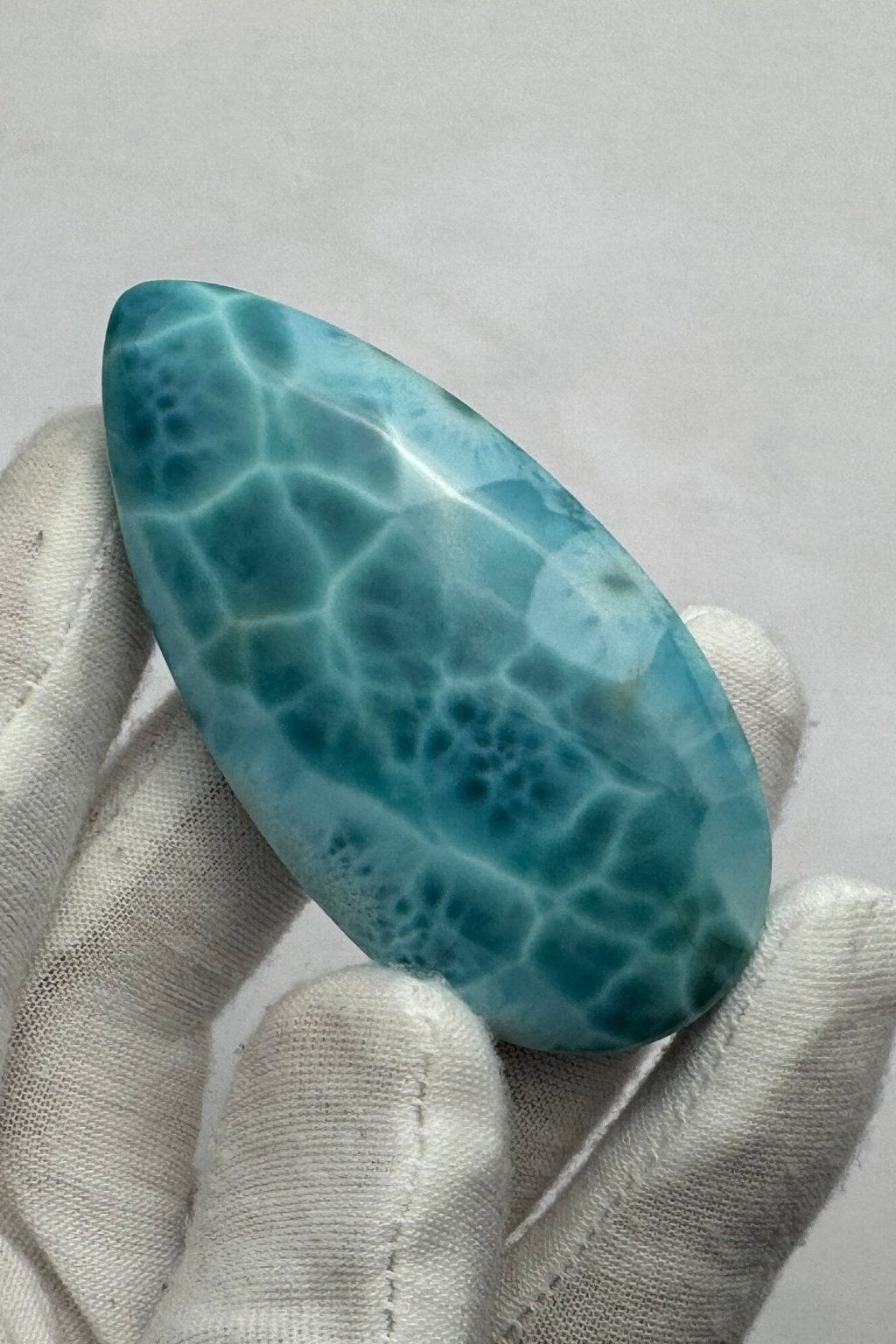Larimar Palm Stone Cabochon - Larimar Creations