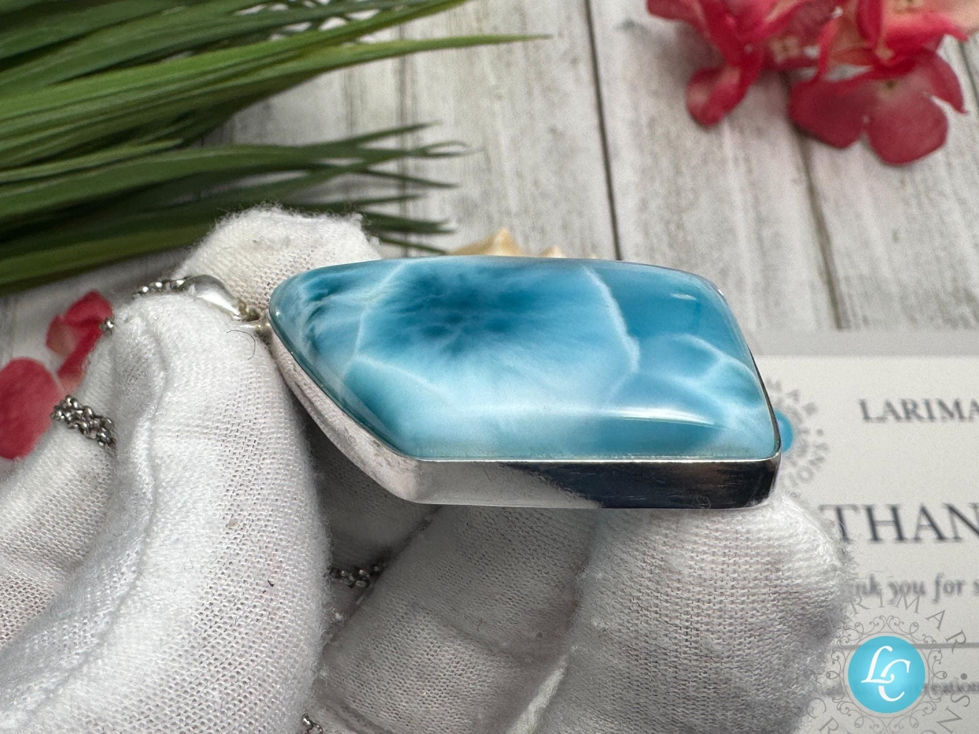 Larimar Pendant Necklace: Collector&#39;s Gemstone - Larimar Creations