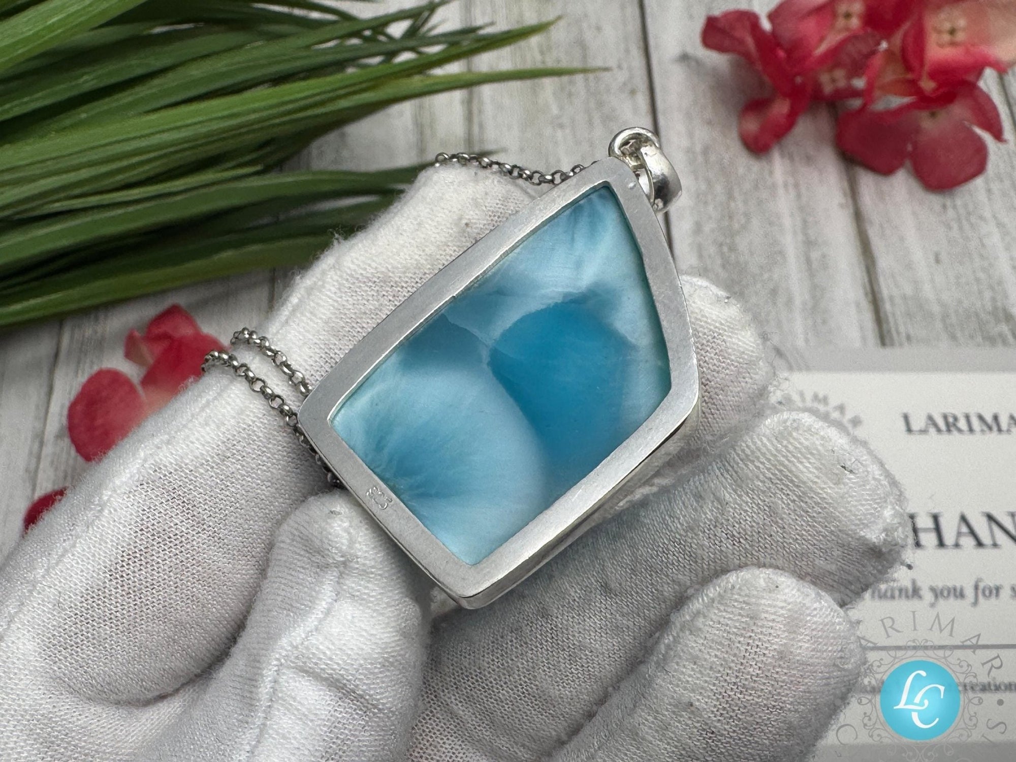 Larimar Pendant Necklace: Collector&#39;s Gemstone - Larimar Creations