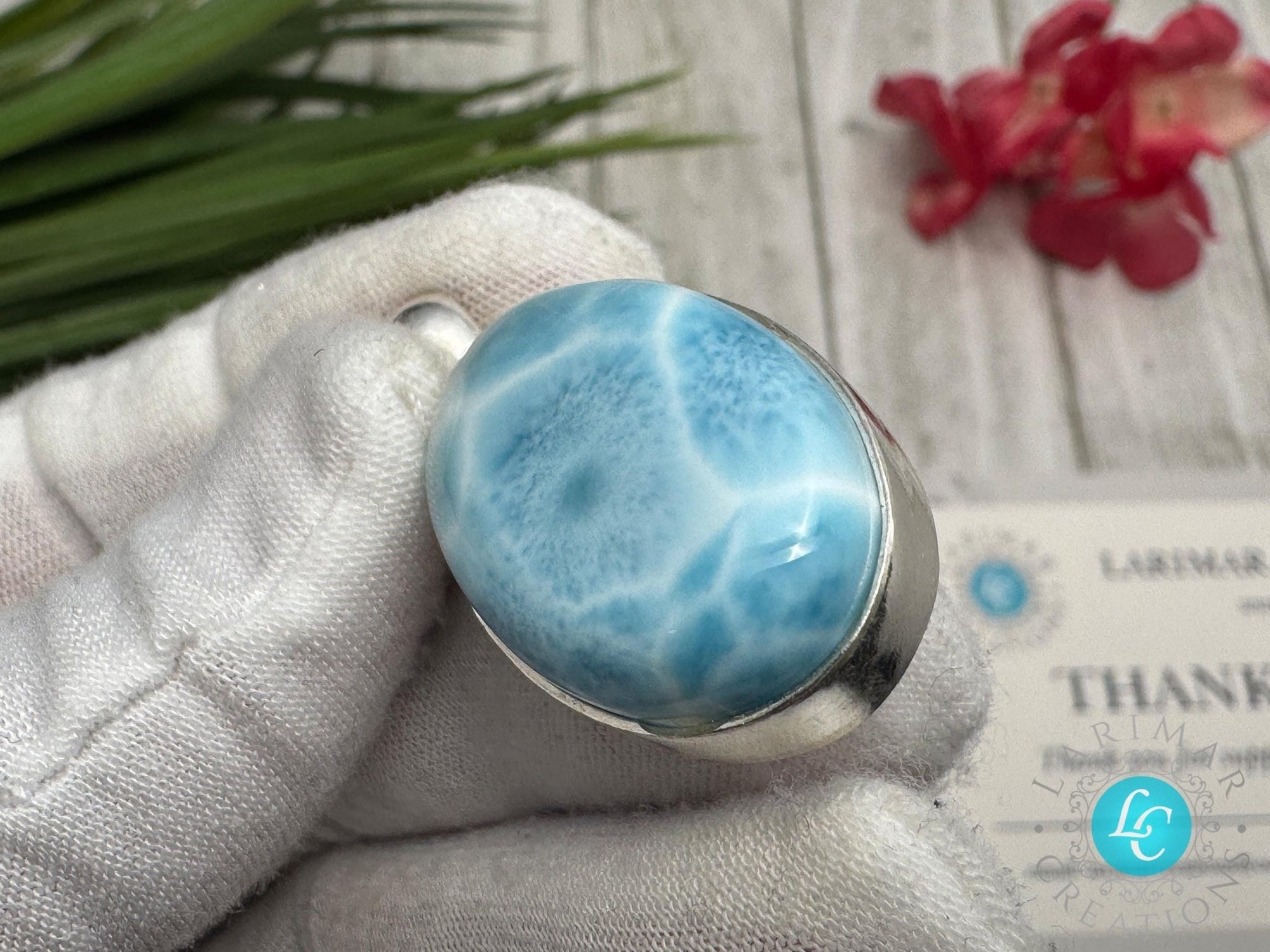Larimar Pendant Necklace | Sterling Silver - Larimar Creations