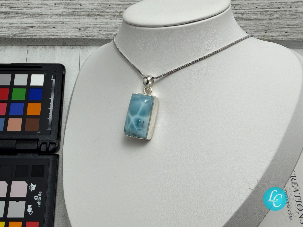 Larimar Pendant rectangle shape - Larimar Creations