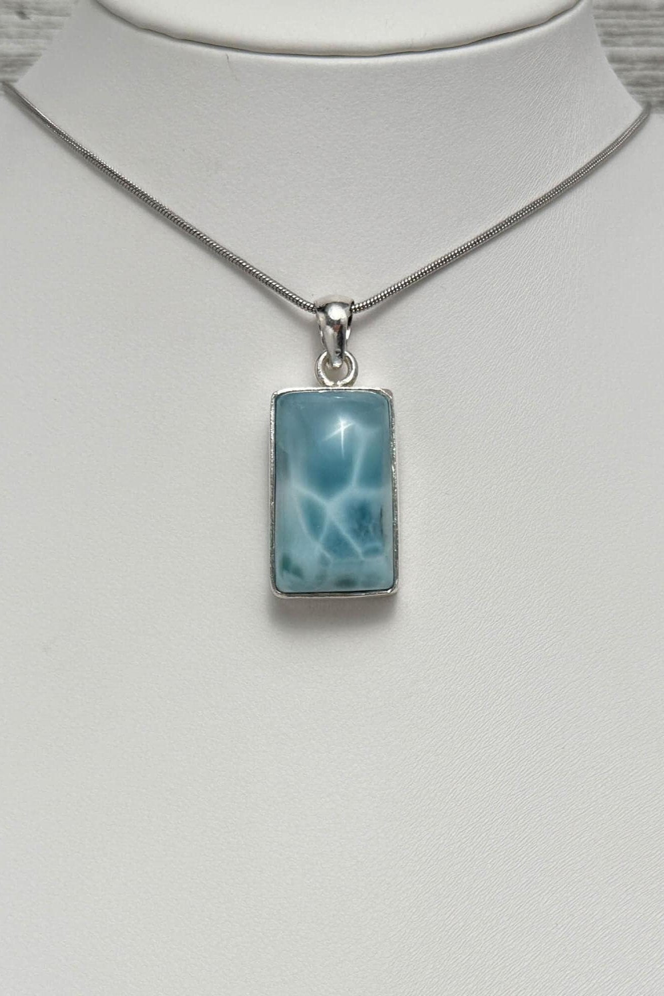 Larimar Pendant rectangle shape - Larimar Creations