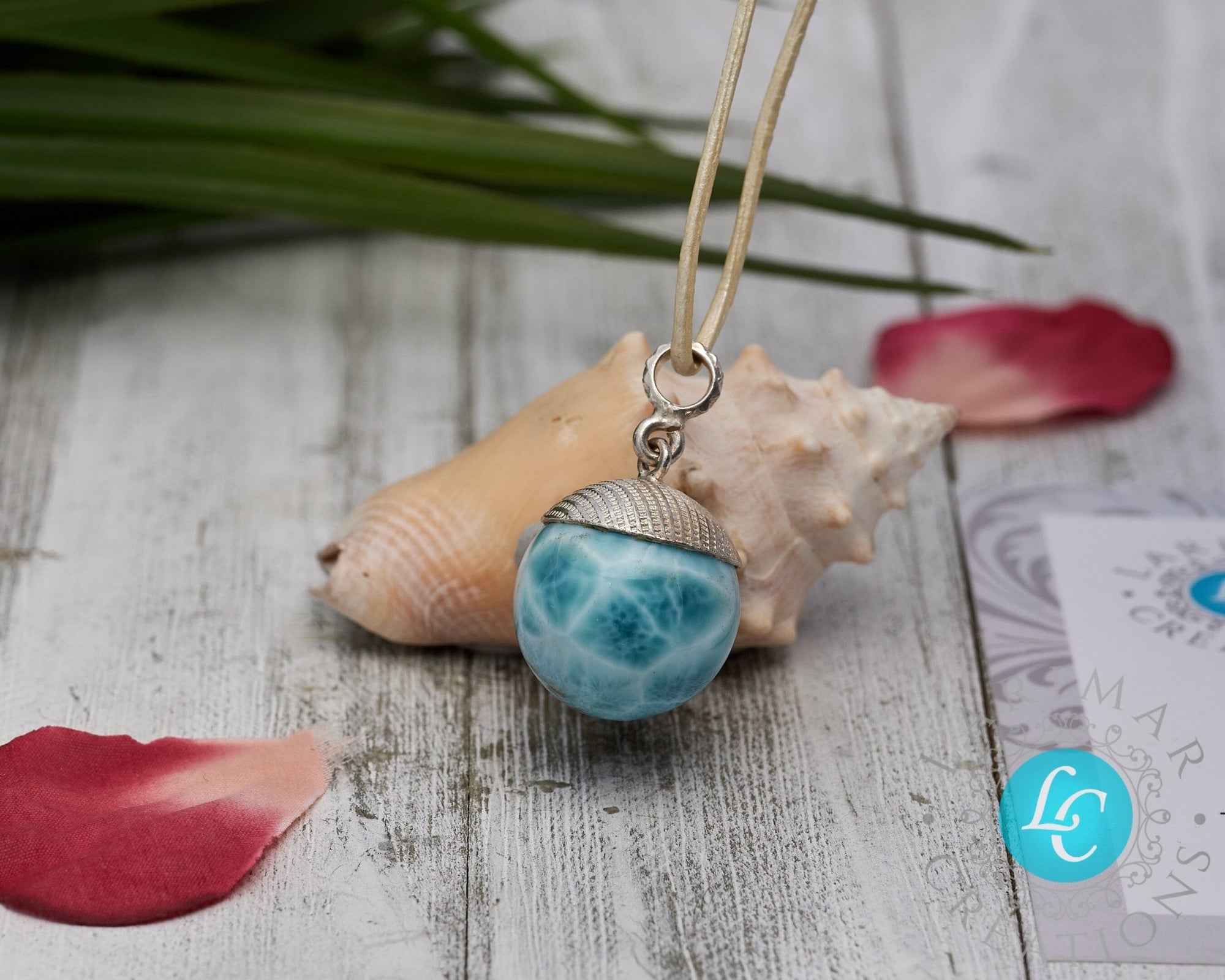 Turtleback Larimar Pendant, bead sphere Larimar Pendant, Mother in law gift,