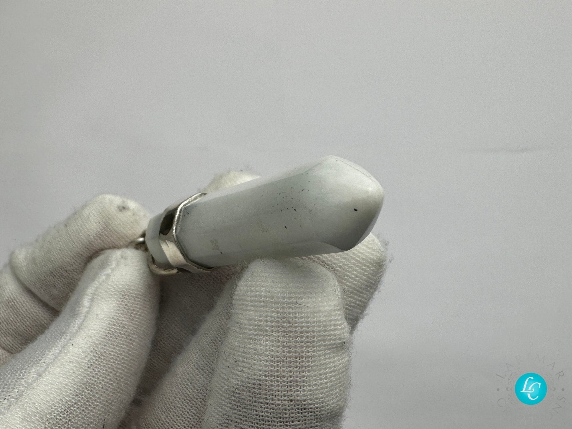 Larimar Pointer Pendant with Silver - Larimar Creations