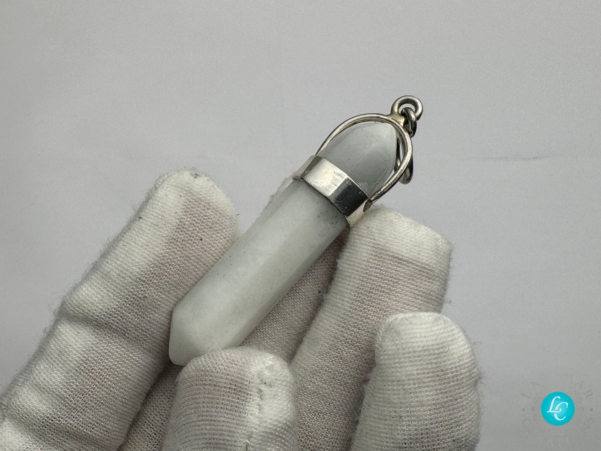 Larimar Pointer Pendant with Silver - Larimar Creations