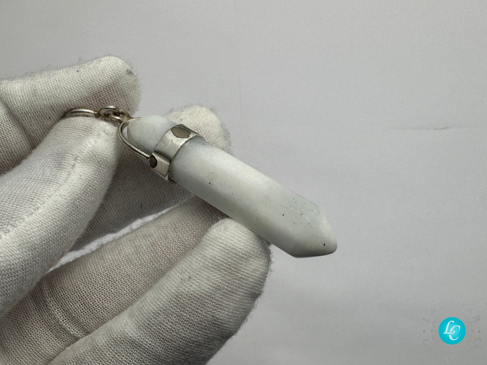 Larimar Pointer Pendant with Silver - Larimar Creations