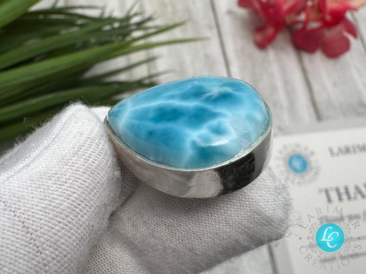 Larimar Silver Necklace | Birthstone Jewelry & Gift for Her - Larimar Creations