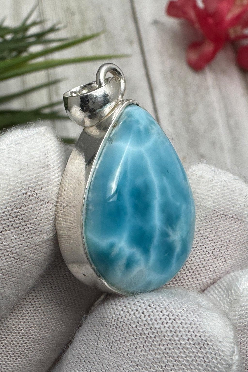 Larimar Silver Necklace | Birthstone Jewelry & Gift for Her - Larimar Creations