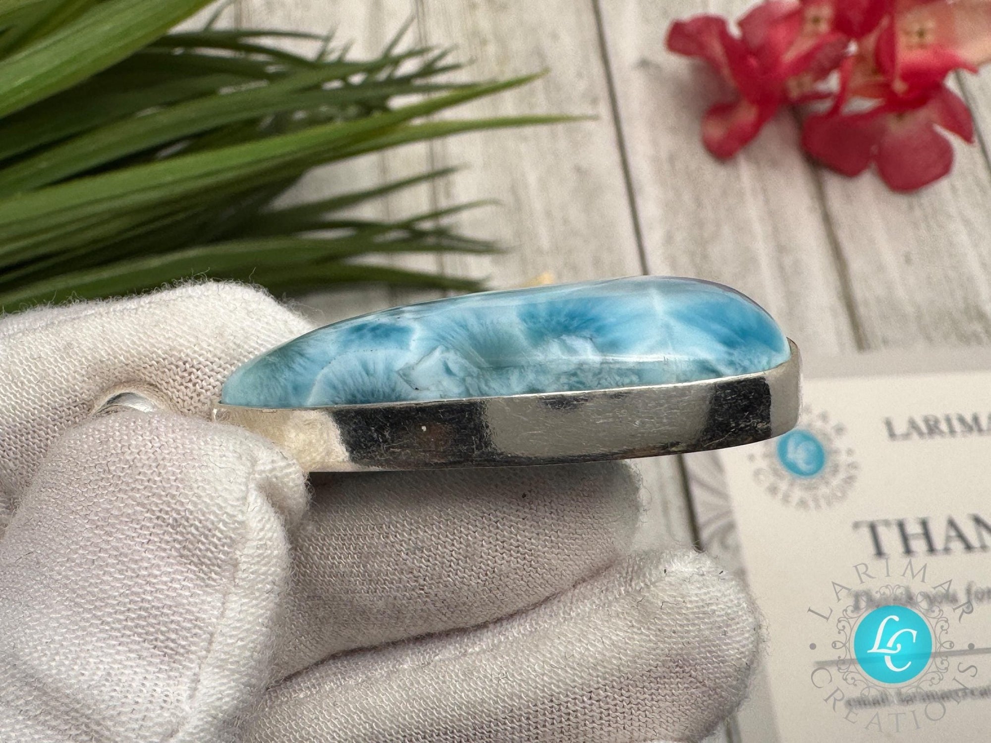 Larimar Teardop Pendant - Larimar Creations