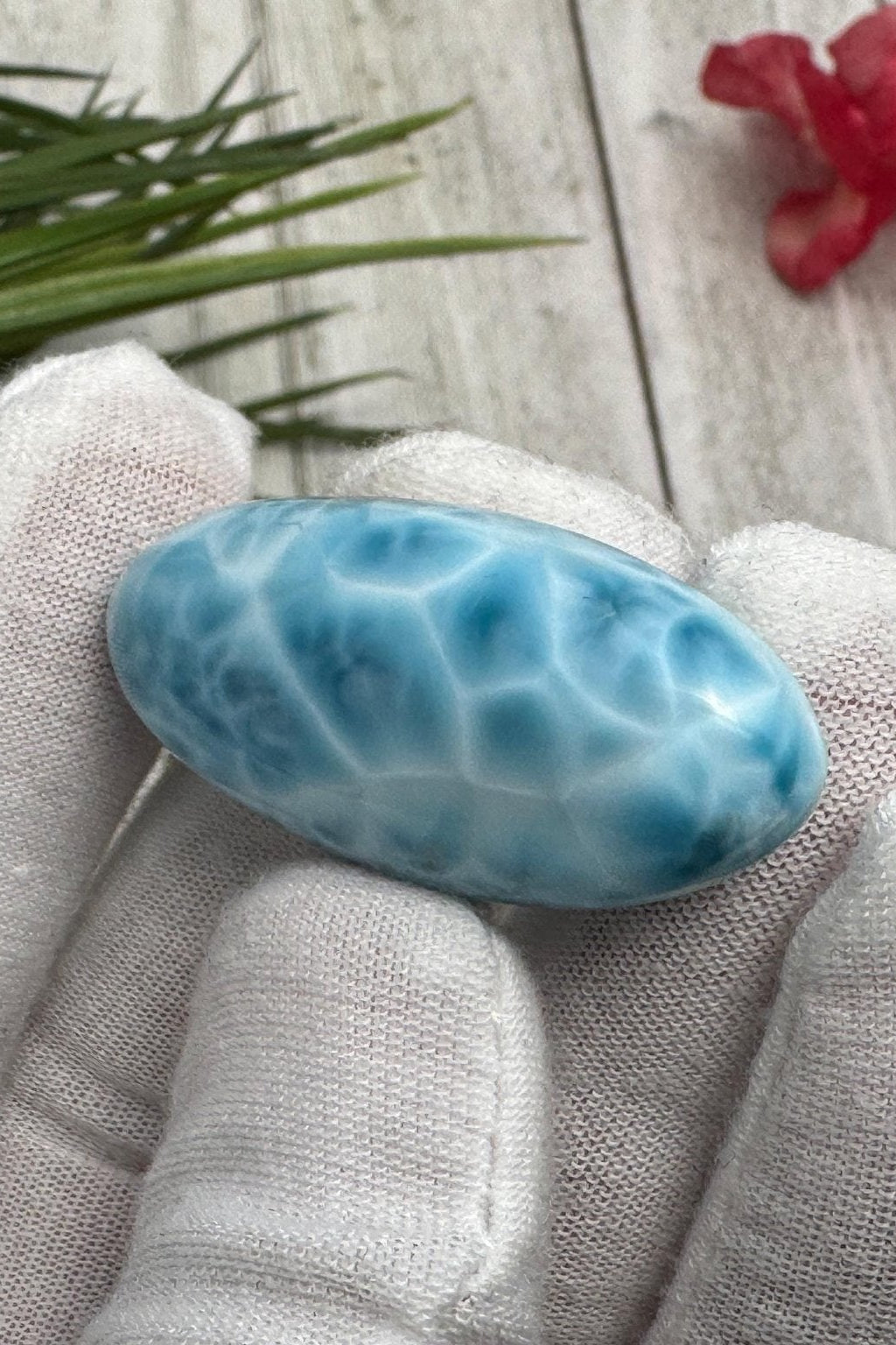 Larimar teardrop Cabochon - Larimar Creations