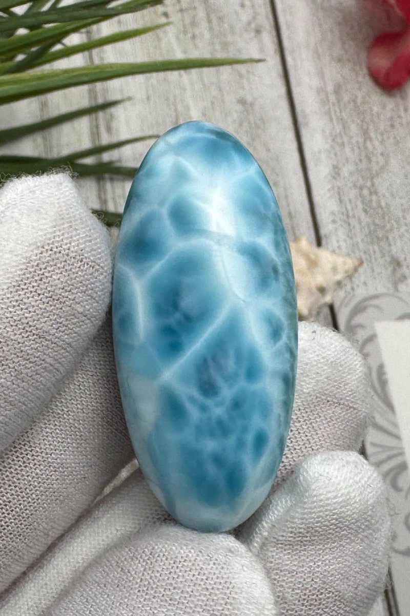 Larimar teardrop Cabochon - Larimar Creations