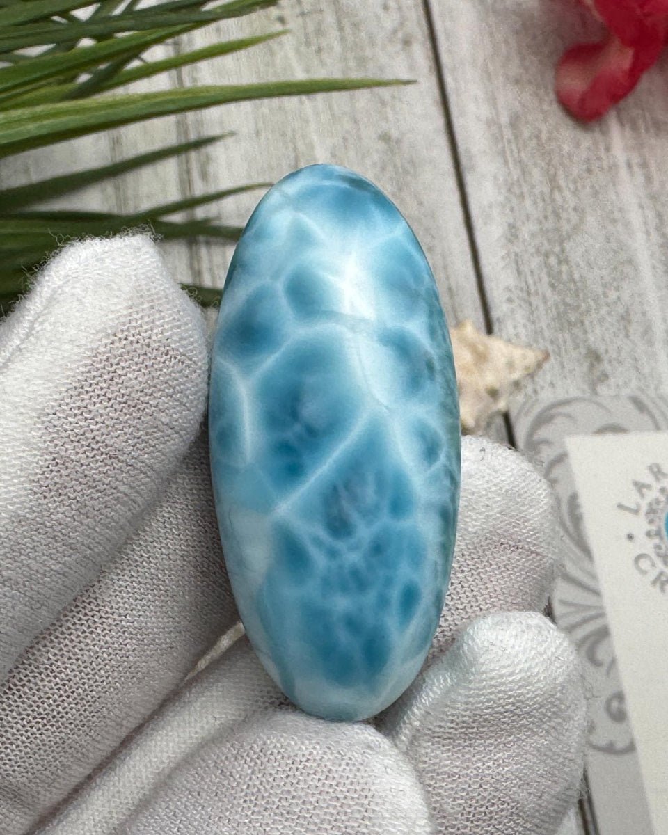 Larimar teardrop Cabochon - Larimar Creations
