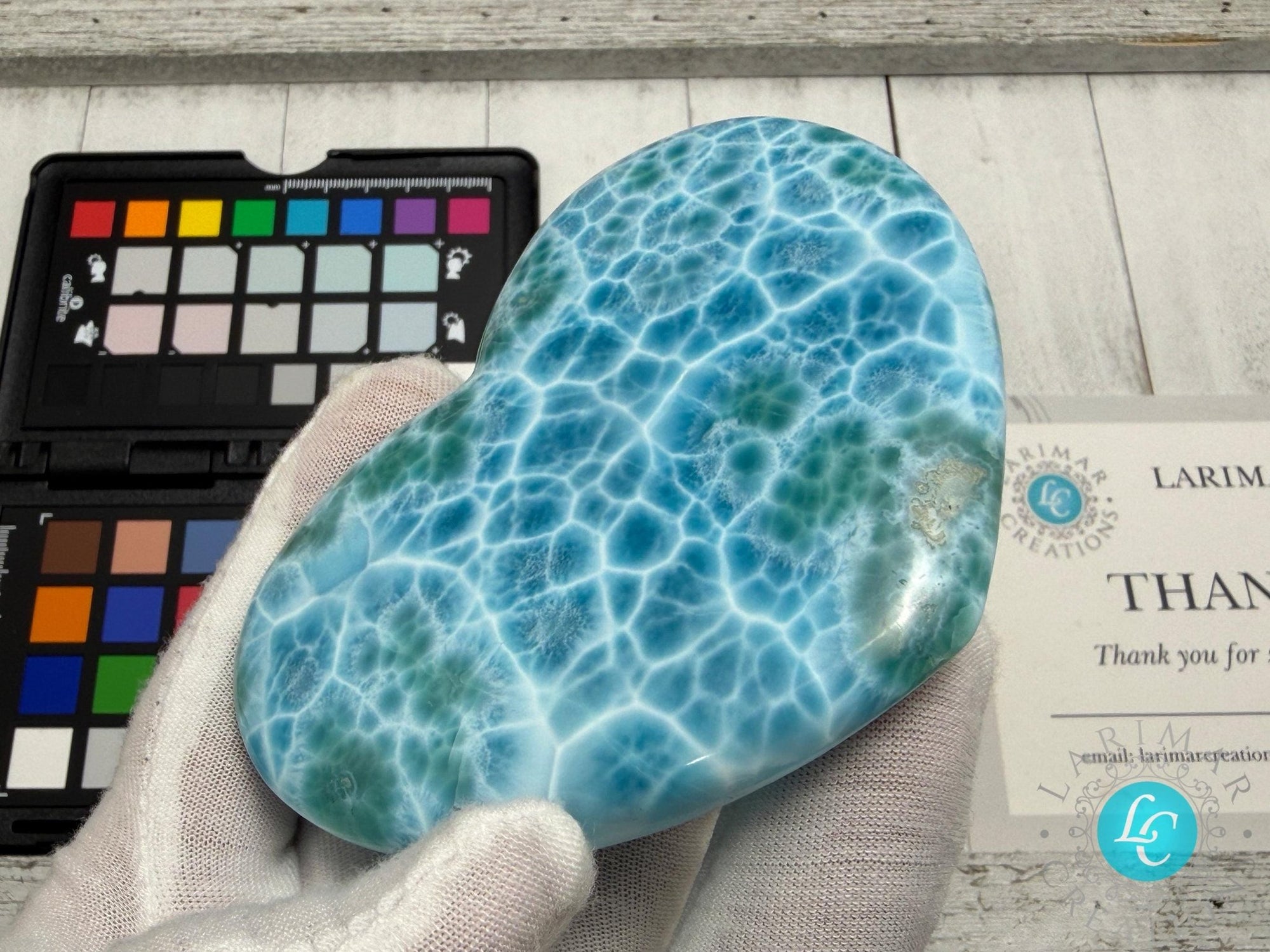 Museum - Grade Larimar Heart | Collector - Grade Dominican Stone - Larimar Creations