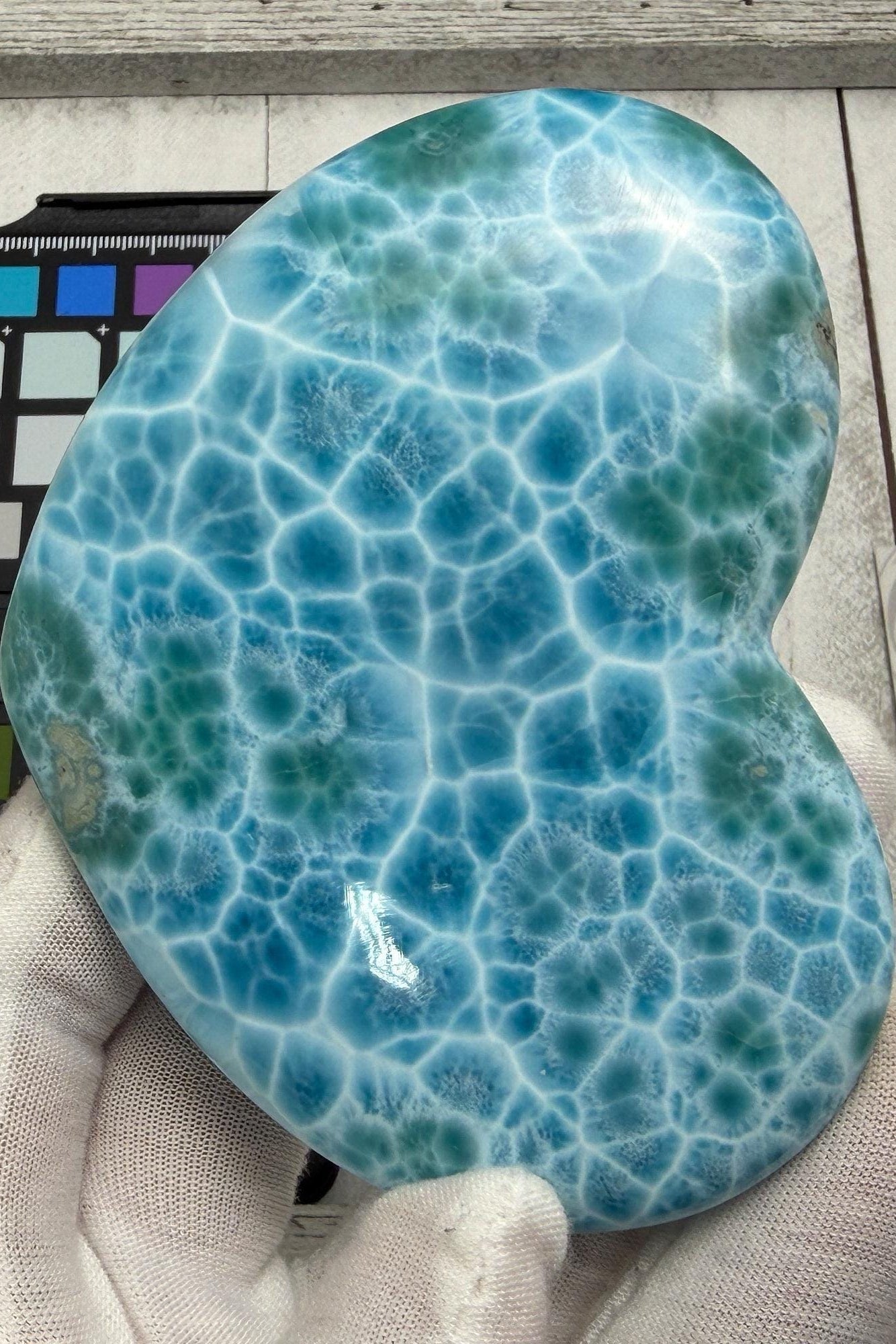 Museum - Grade Larimar Heart | Collector - Grade Dominican Stone - Larimar Creations