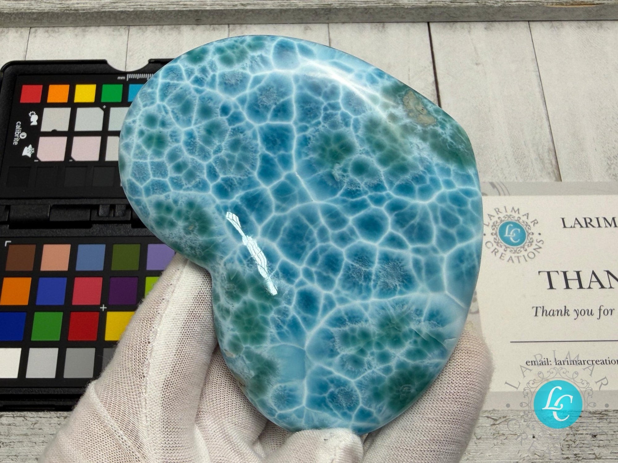 Museum - Grade Larimar Heart | Collector - Grade Dominican Stone - Larimar Creations