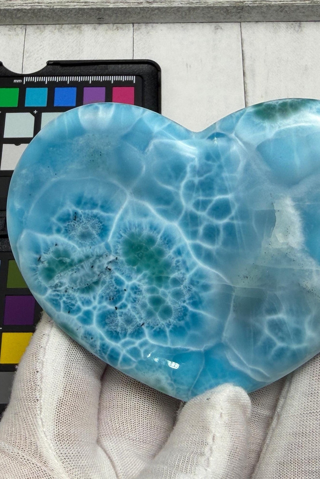 Museum - Grade Larimar Heart | Collector - Grade Dominican Stone - Larimar Creations