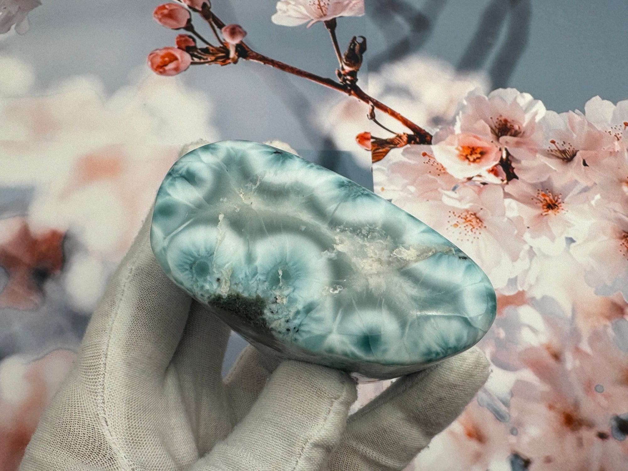 Natural Larimar Cabochon - Larimar Creations
